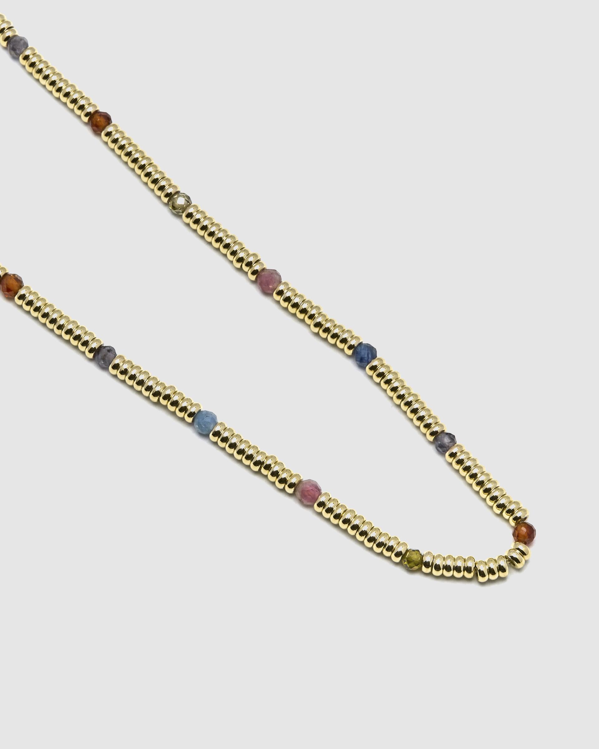 Colar Pide Un Deseo de Prata de Lei 925 com Acabamento em Ouro Amarelo de 18 Quilates e Cristal Multicolor Ouro-6
