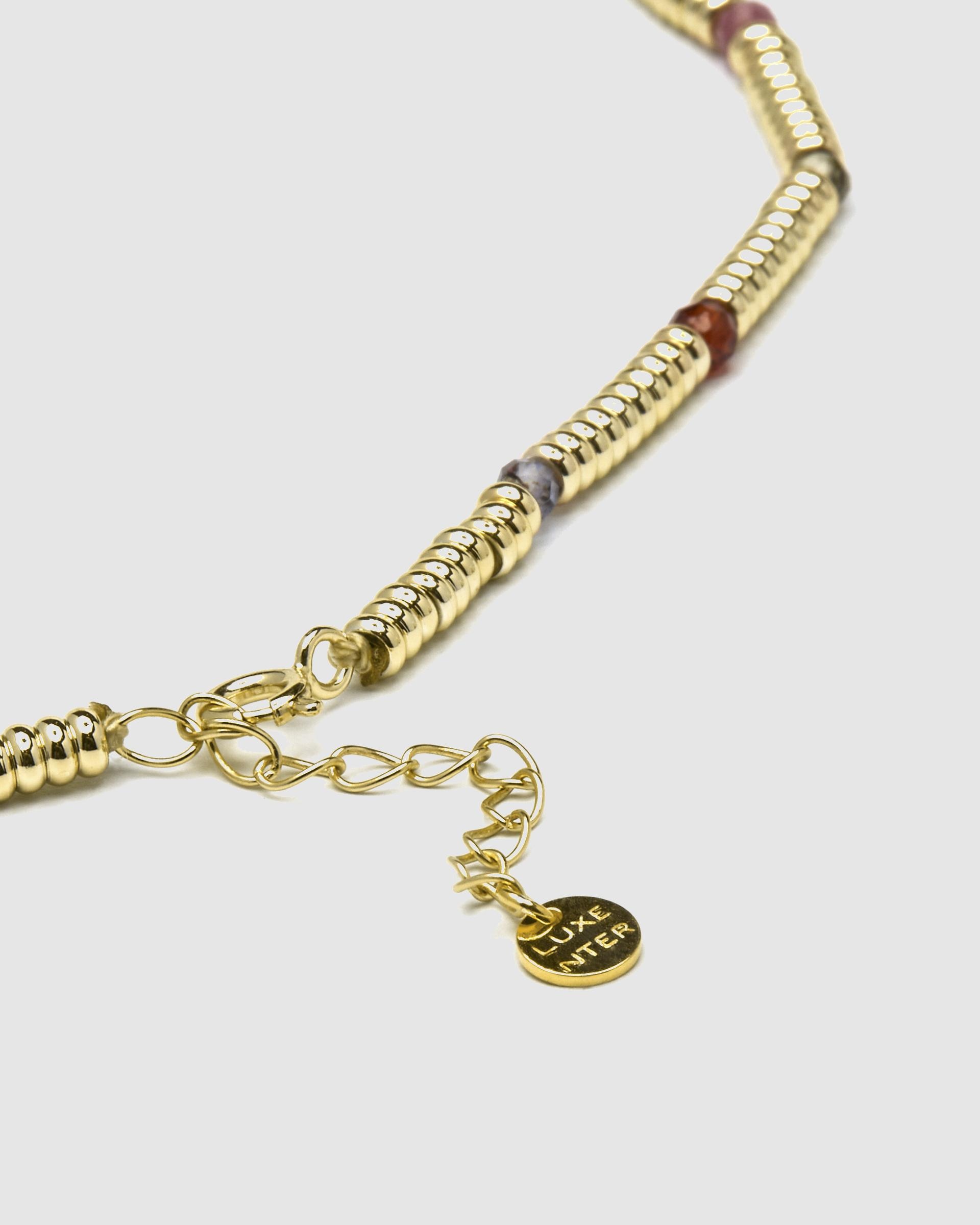 Colar Pide Un Deseo de Prata de Lei 925 com Acabamento em Ouro Amarelo de 18 Quilates e Cristal Multicolor Ouro-7