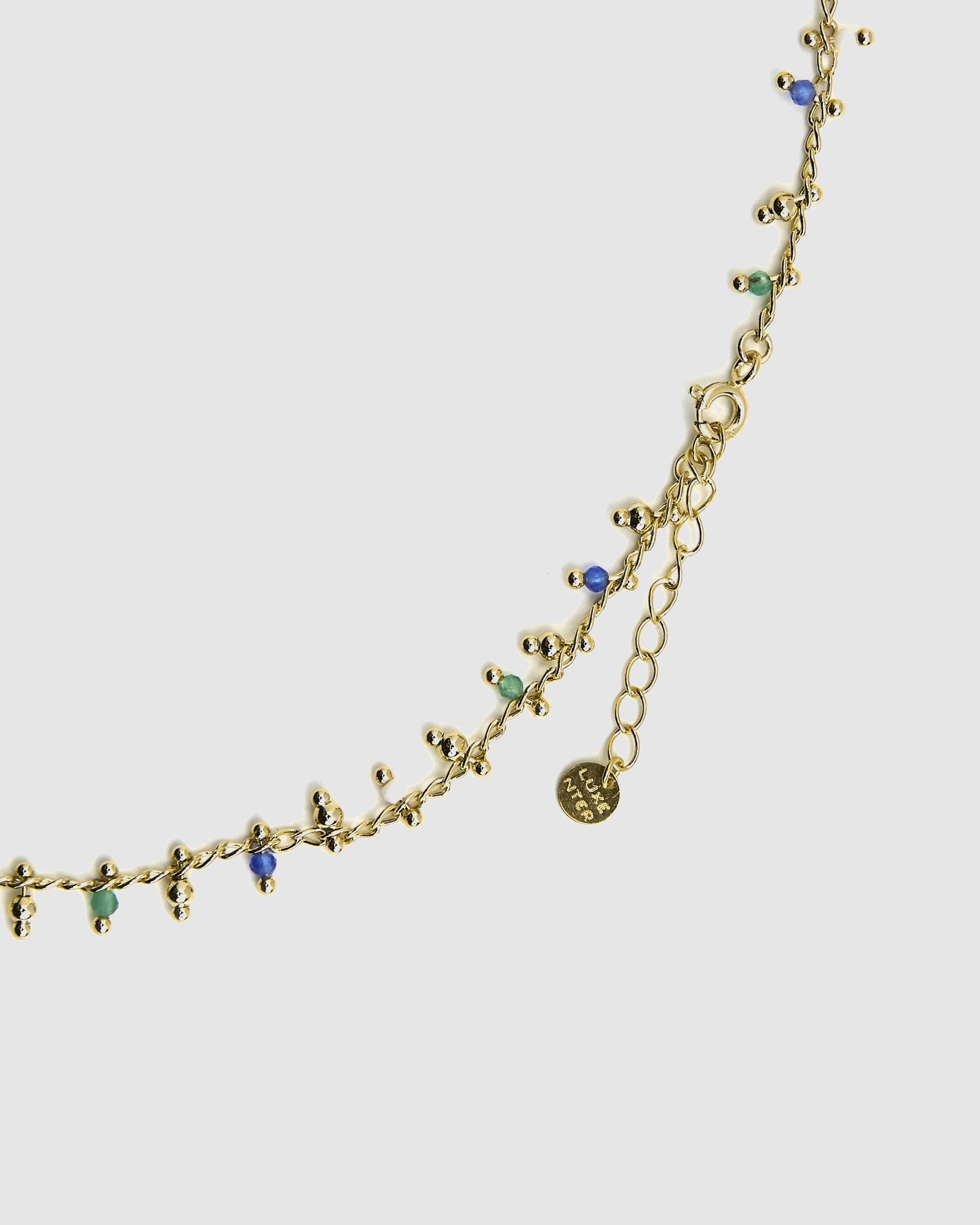Colar Pide Un Deseo de Prata de Lei 925 com Acabamento em Ouro Amarelo de 18 Quilates e Cristal Multicolor Ouro-7