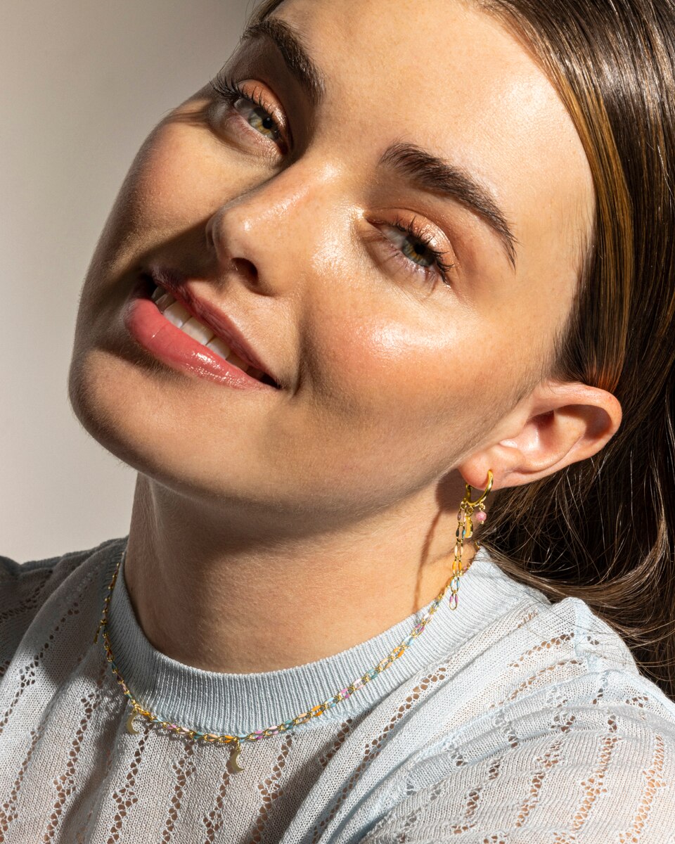 Colar Pide Un Deseo de Prata de Lei 925 com Acabamento em Ouro Amarelo de 18 Quilates e Lacado Multicolor Ouro-5