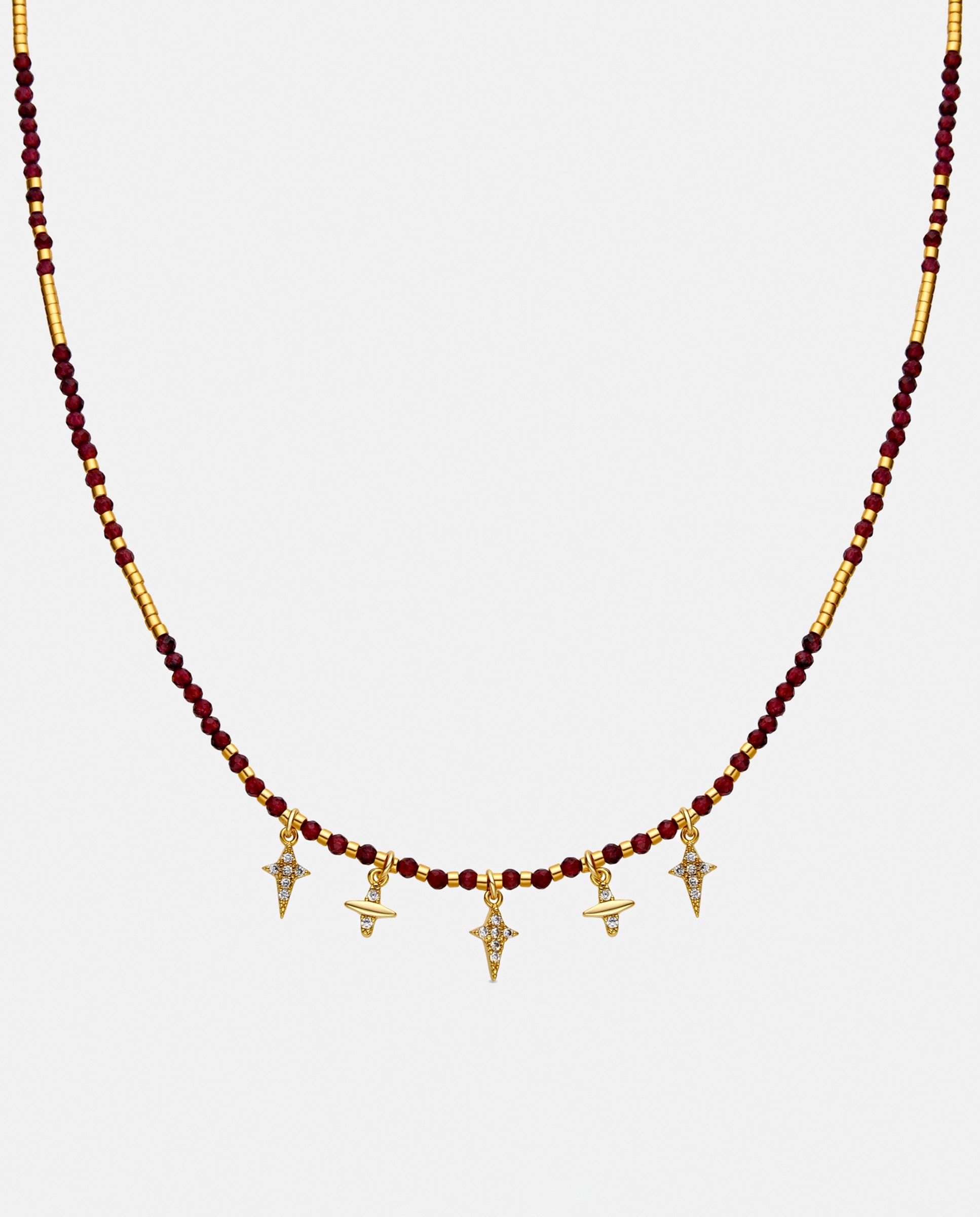 Colar Pide Un Deseo de Prata de Lei 925 com Acabamento em Ouro de 18 Quilates e Zirconita Brilhante Ouro-1