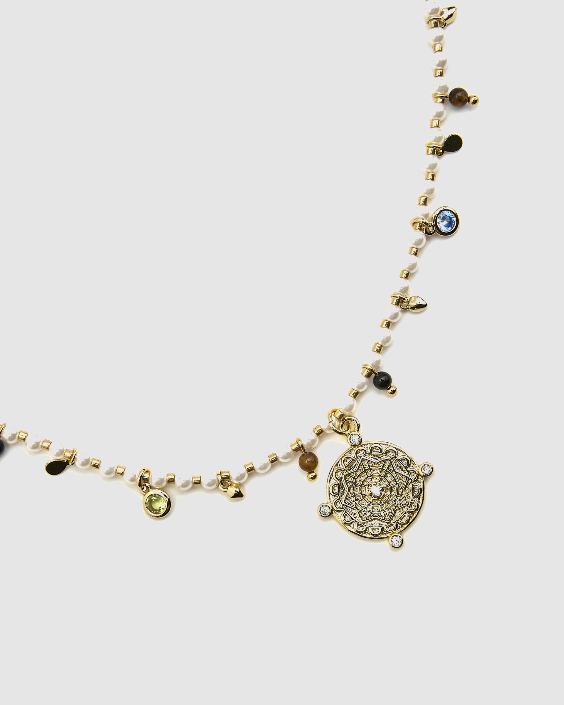 Colar Trendy de Prata de Lei 925 com Acabamento em Ouro Amarelo de 18 Quilates e Pérola Branca Ouro-6