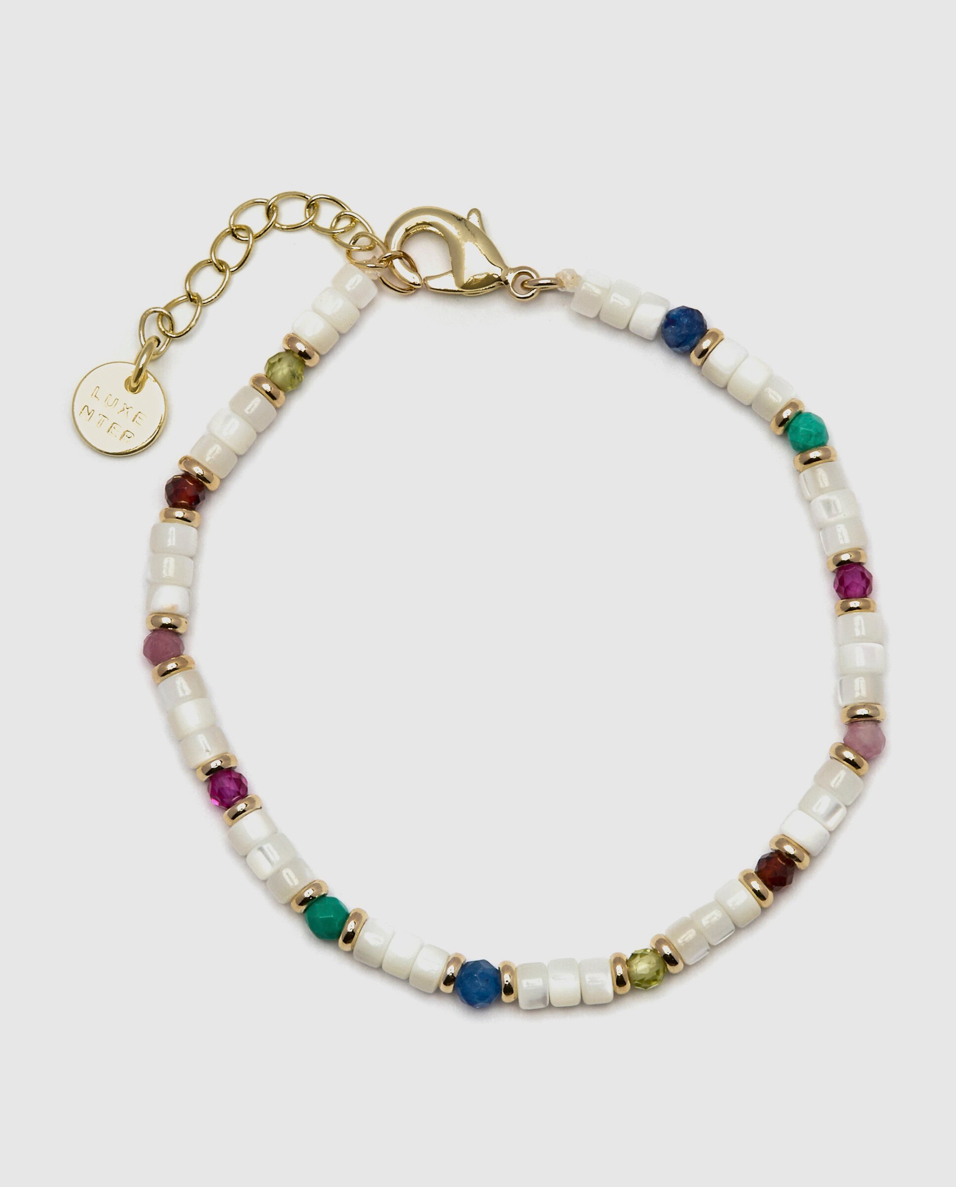 Pulseira Boho Acabada em Ouro Amarelo de 18 Quilates com Madrepérola Branca Branco-3
