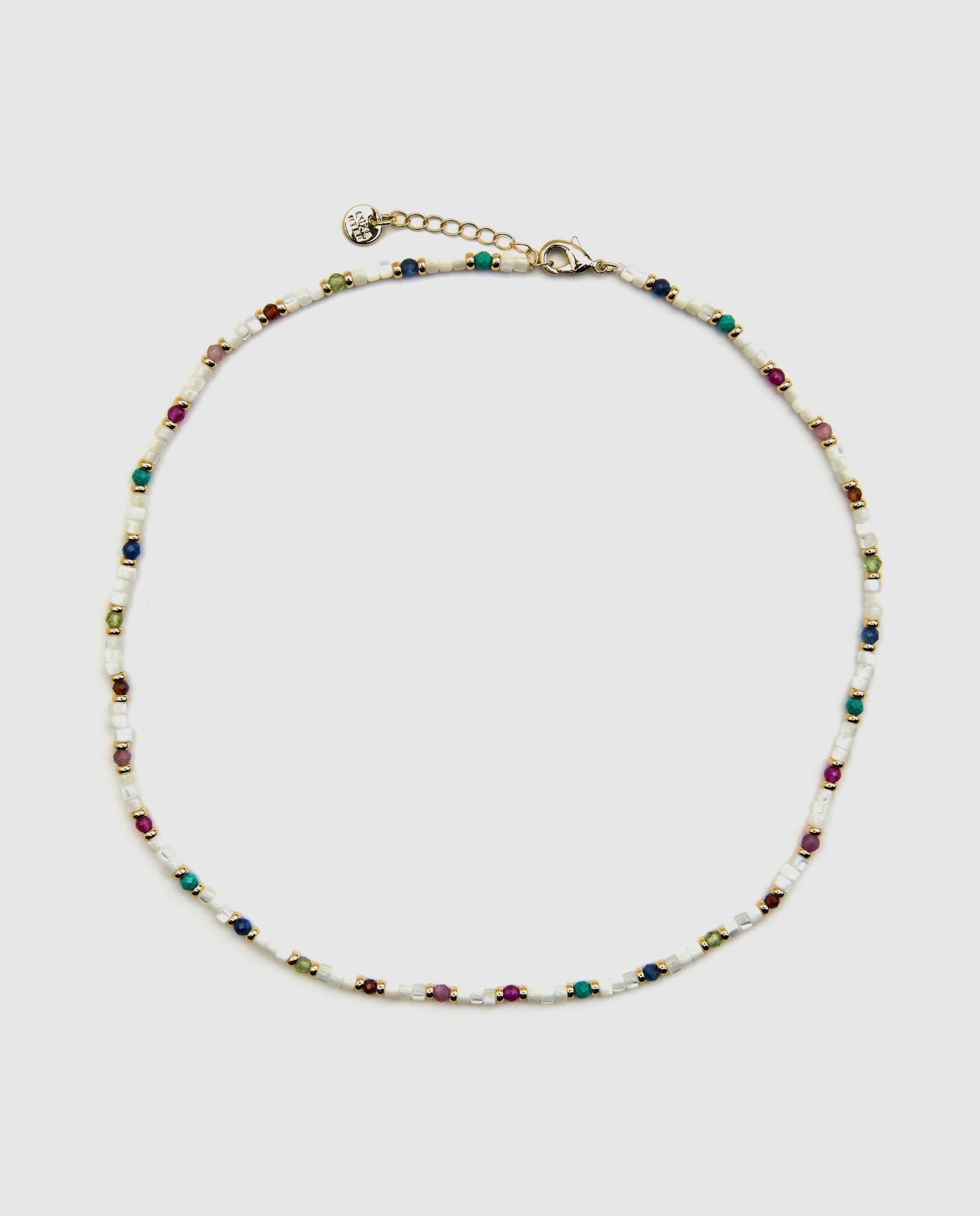 Colar Boho com Acabamento em Ouro Amarelo de 18 Quilates e Madrepérola Branca Branco-3