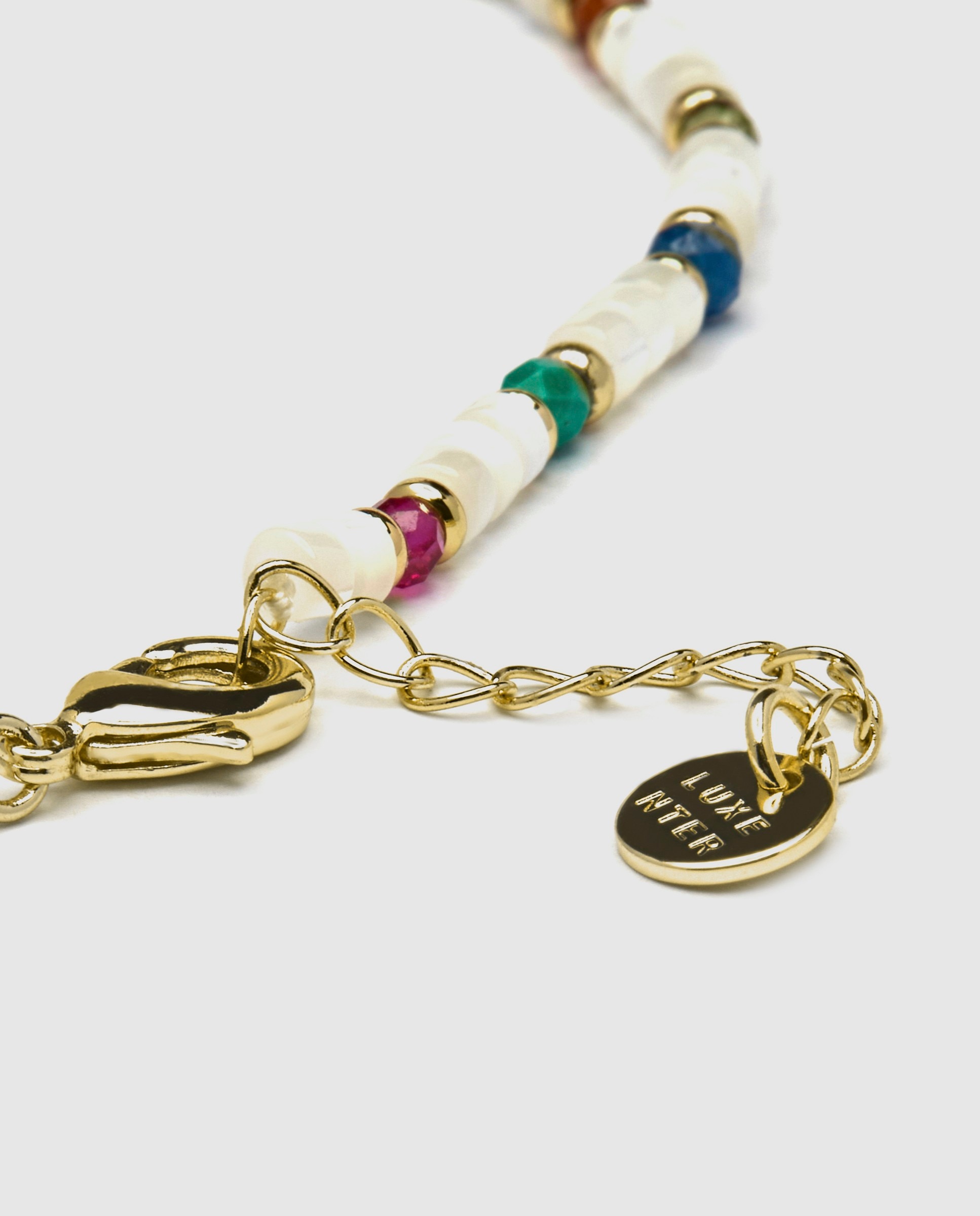 Colar Boho com Acabamento em Ouro Amarelo de 18 Quilates e Madrepérola Branca Branco-7