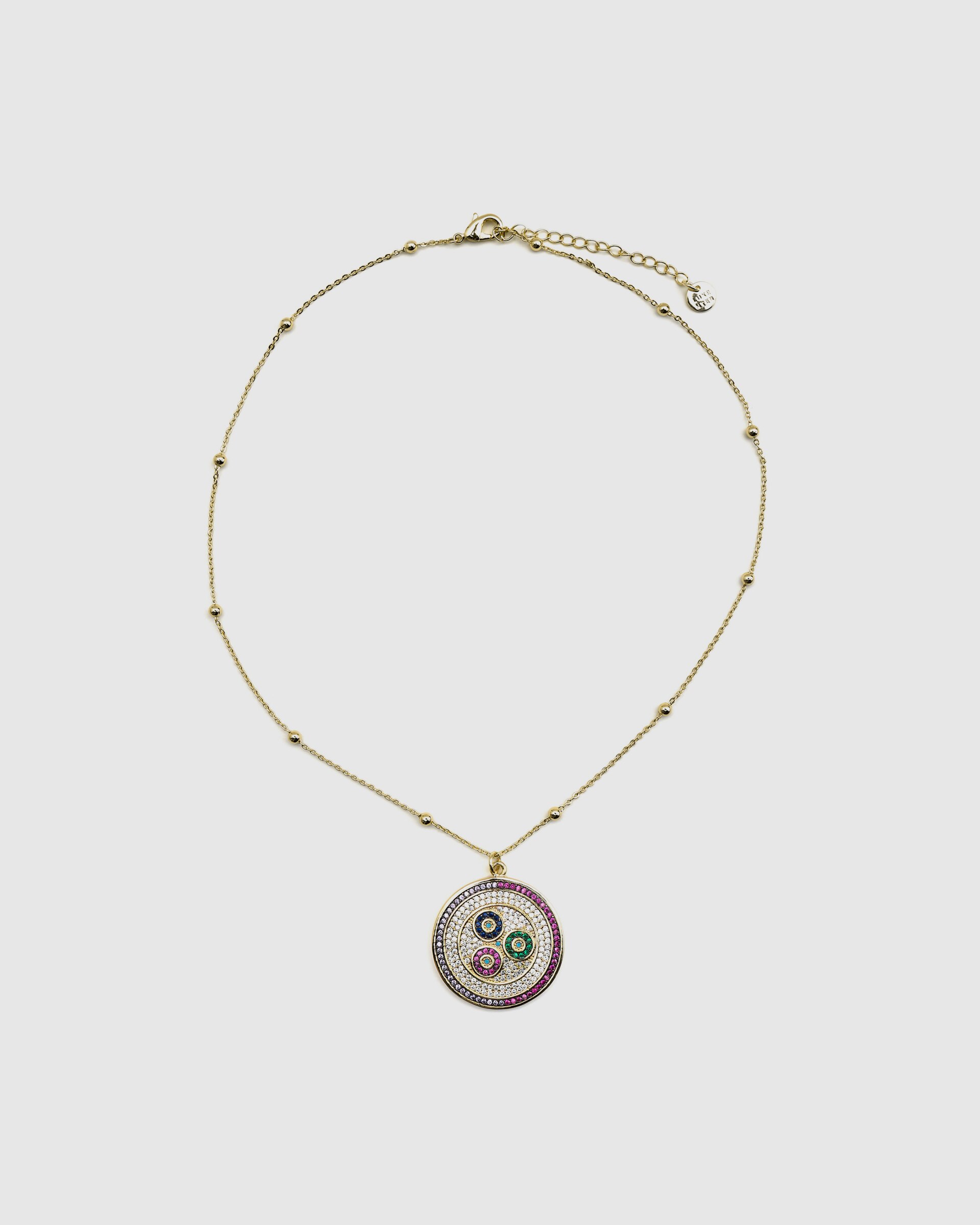 Colar Boho com Acabamento em Ouro Amarelo de 18 Quilates com Zirconita Multicolor Ouro-3
