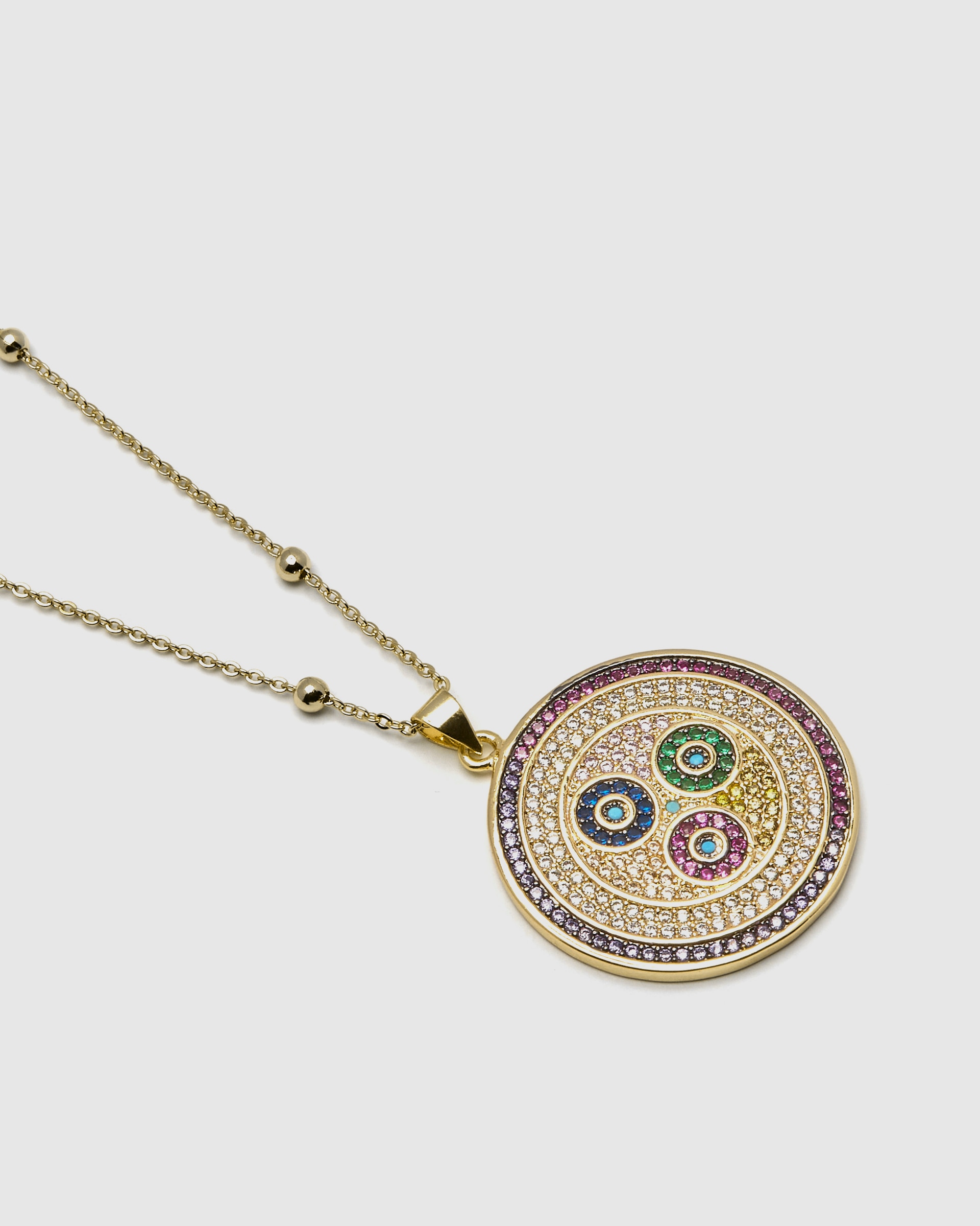 Colar Boho com Acabamento em Ouro Amarelo de 18 Quilates com Zirconita Multicolor Ouro-6