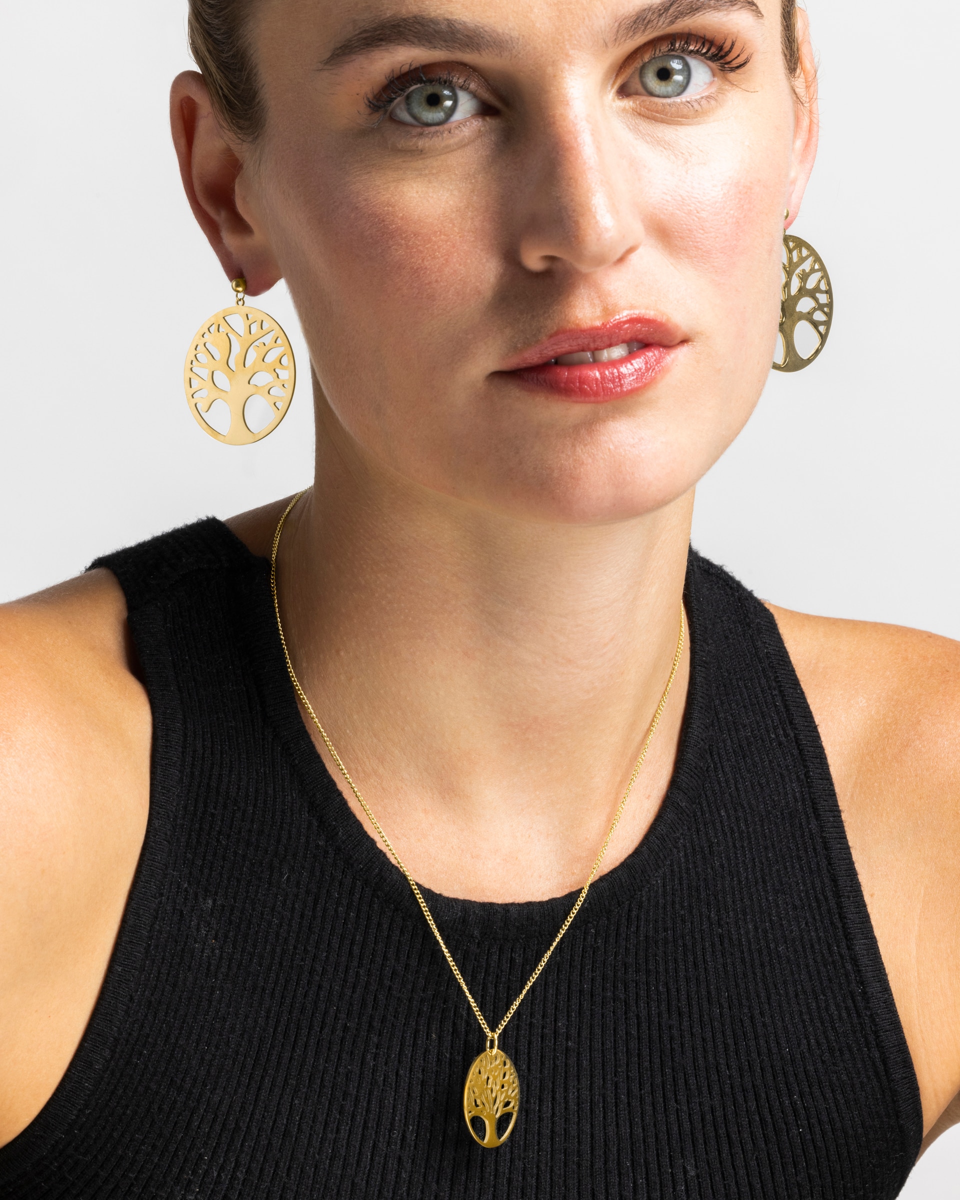 Colar Boho de Aço com Acabamento em Ouro Amarelo de 18 Quilates Ouro-2