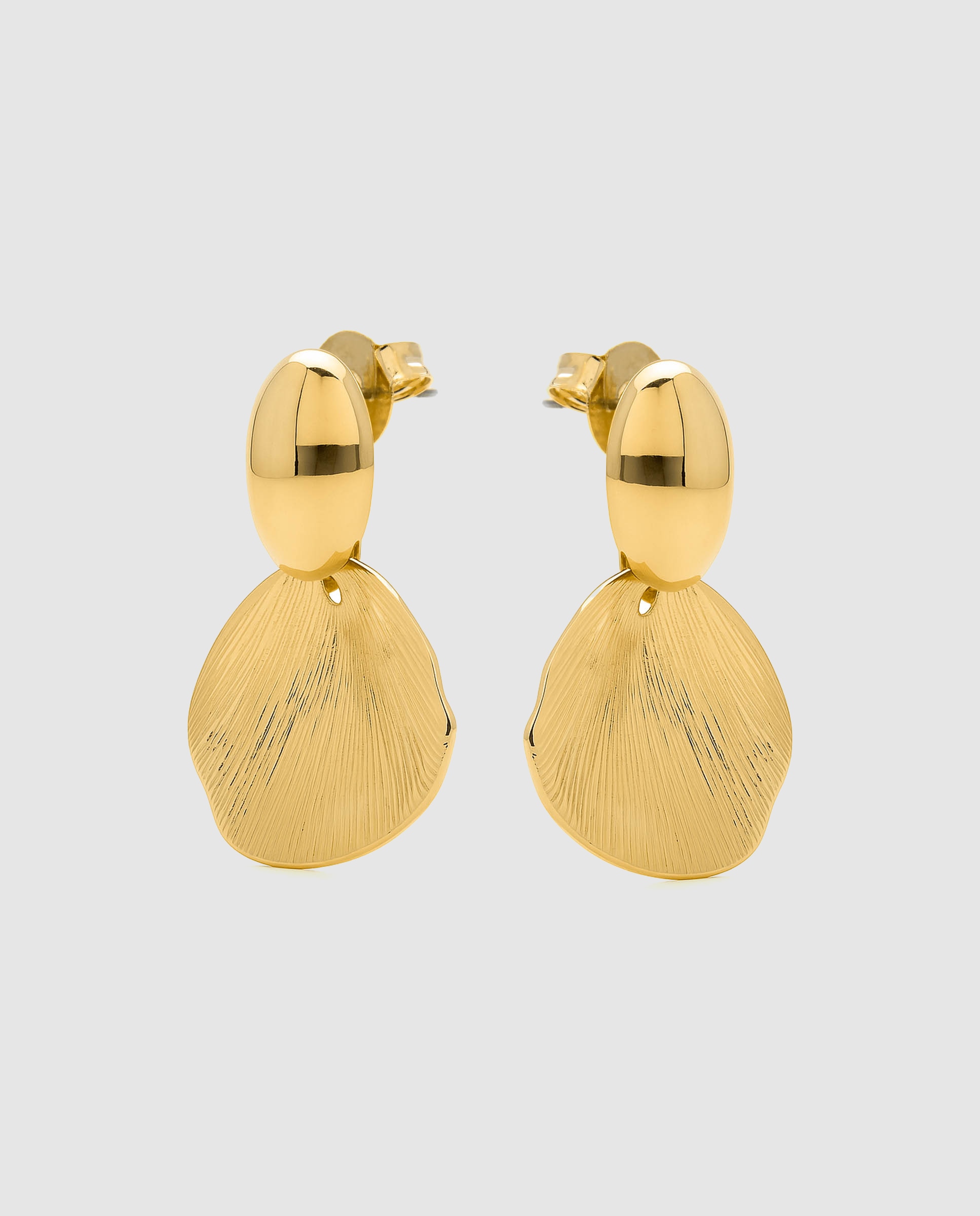 Brincos Boho Acabados em Ouro Amarelo de 18 Quilates Dourado-3