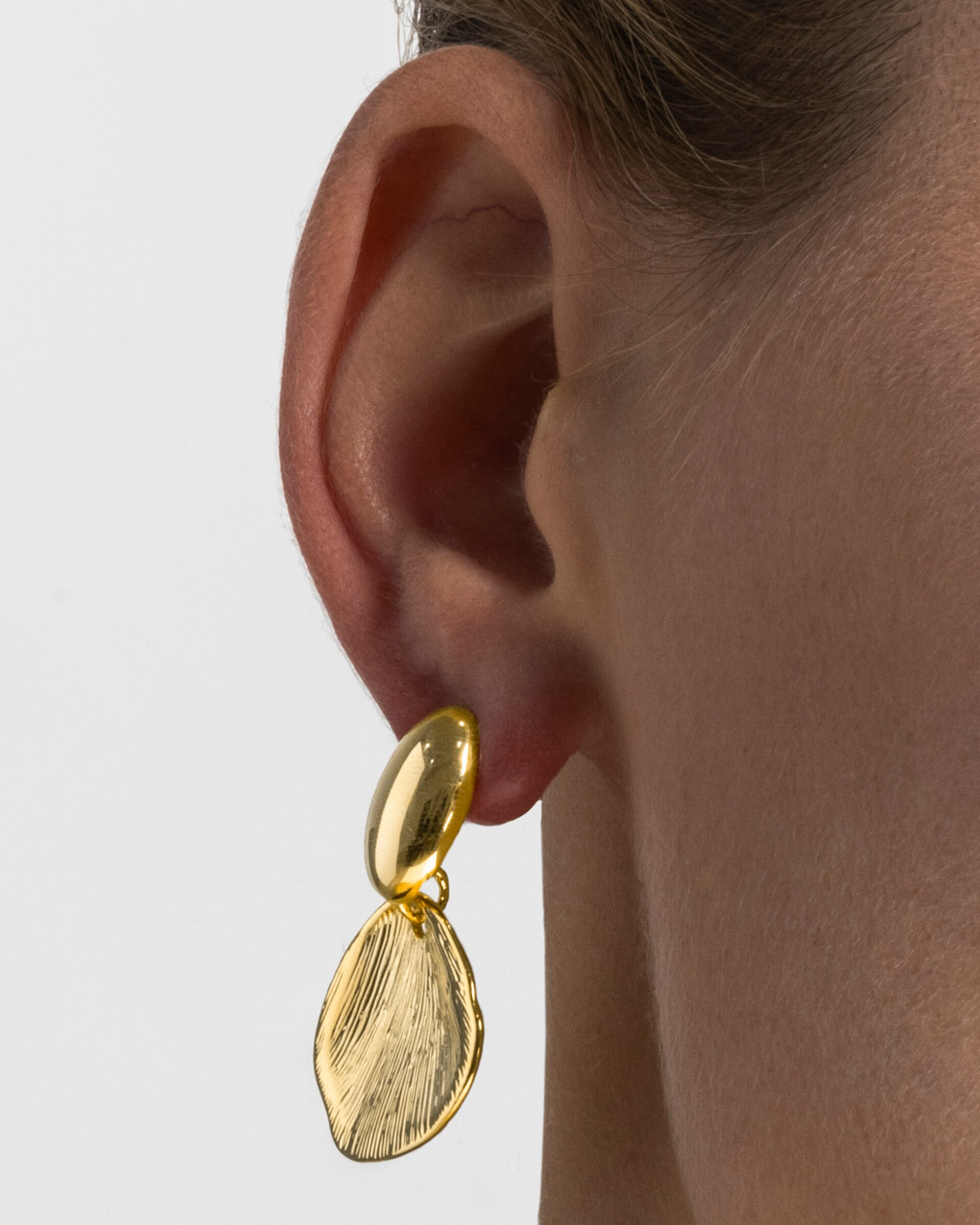 Brincos Boho Acabados em Ouro Amarelo de 18 Quilates Dourado-4