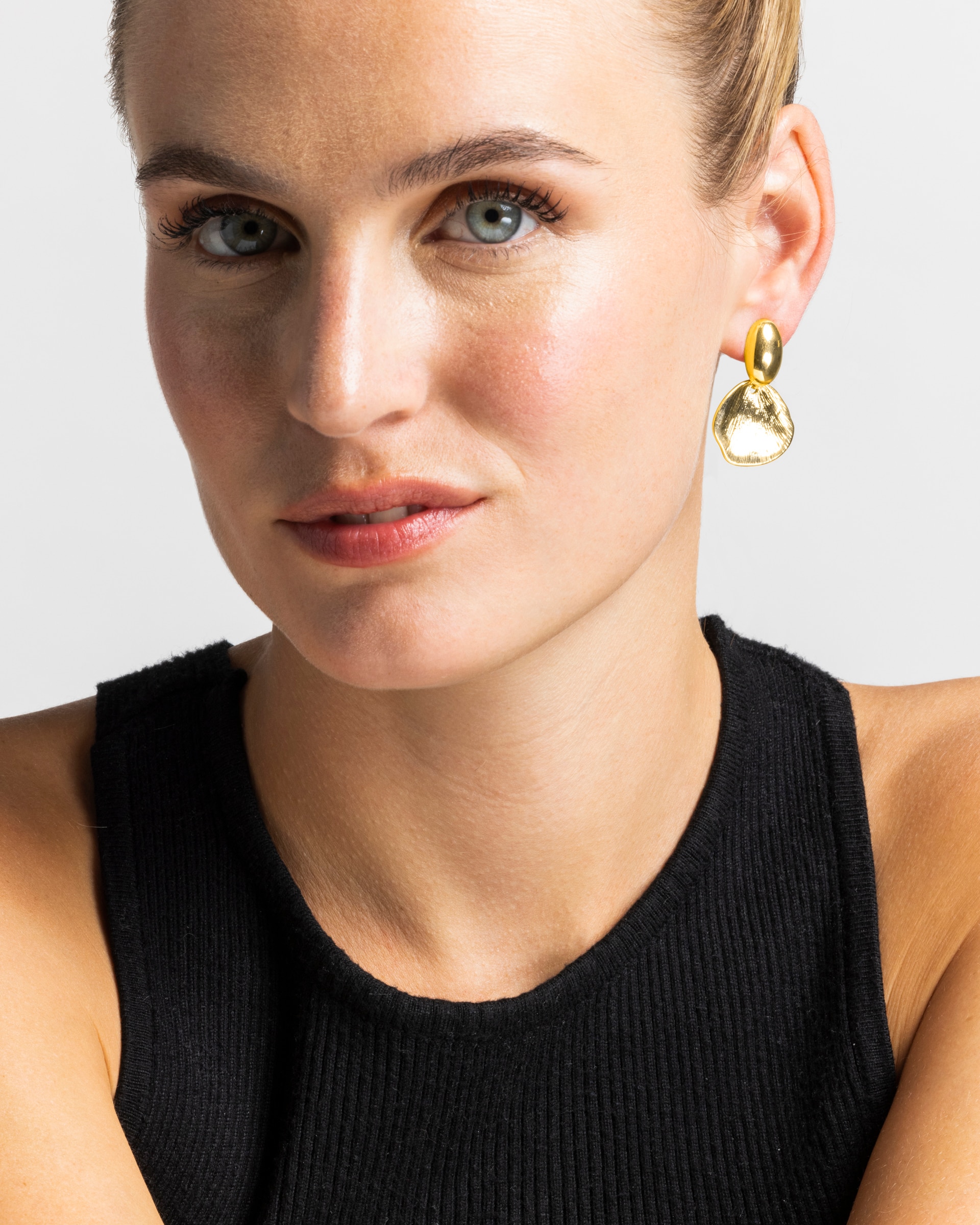 Brincos Boho Acabados em Ouro Amarelo de 18 Quilates Dourado-5