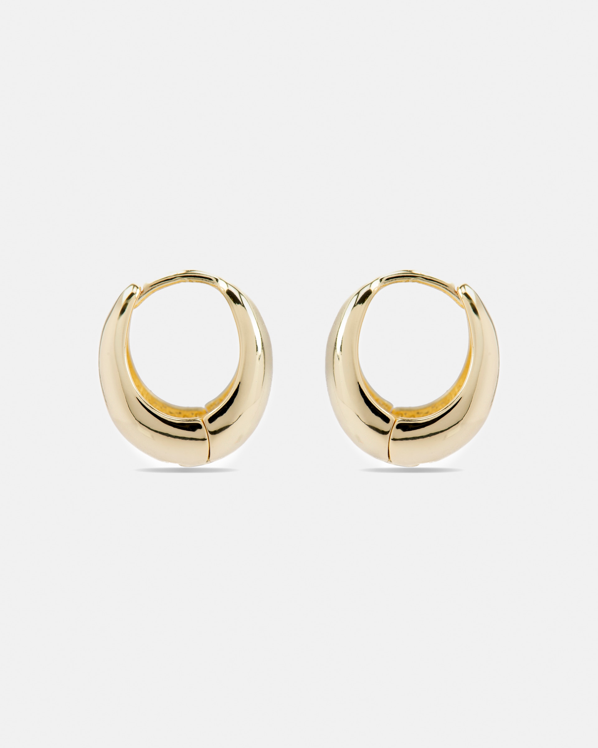 Brincos de Argola Basic Acabados em Ouro Amarelo de 18 Quilates Ouro-3
