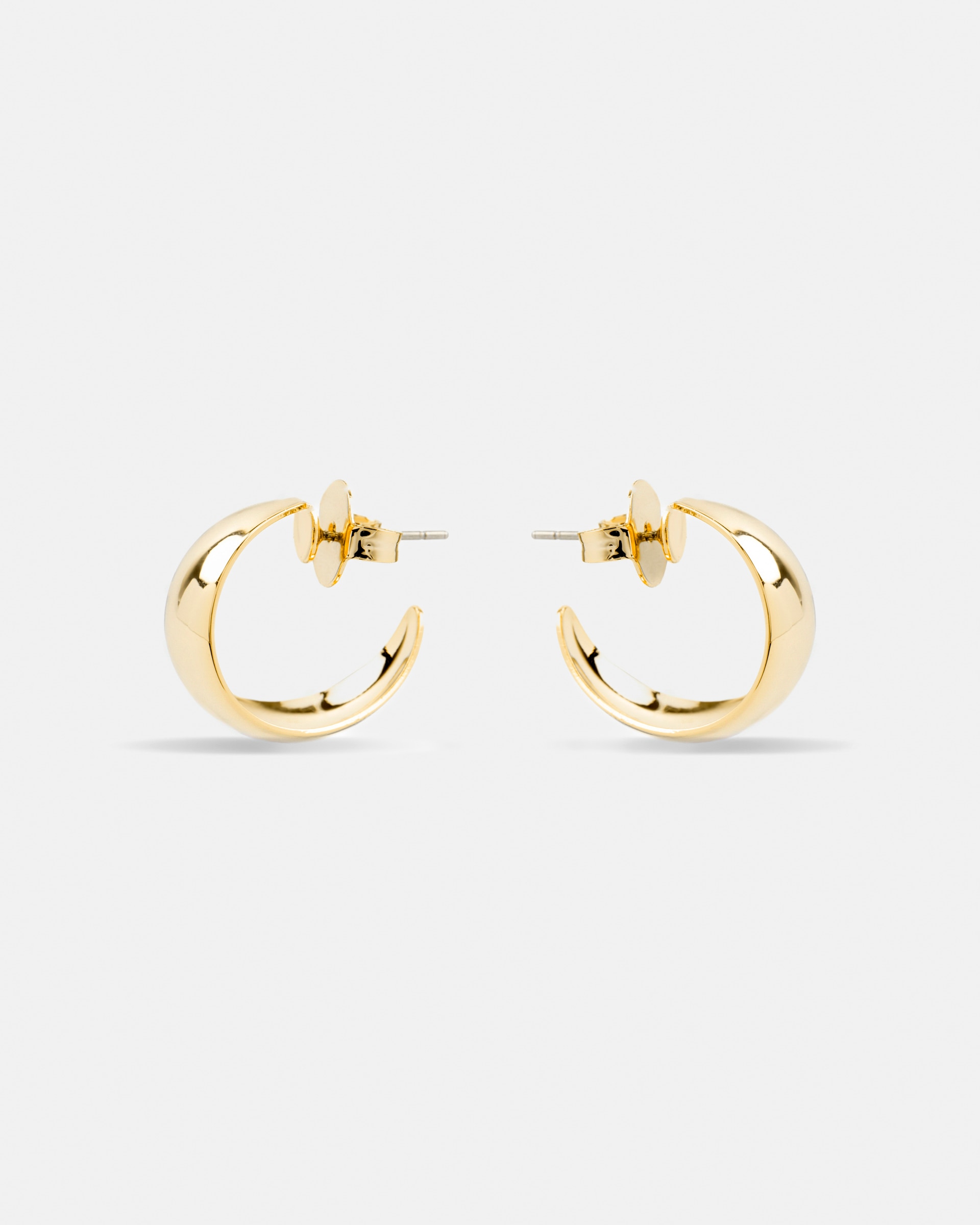 Brincos de Argola Basic Acabados em Ouro Amarelo de 18 Quilates Ouro-3