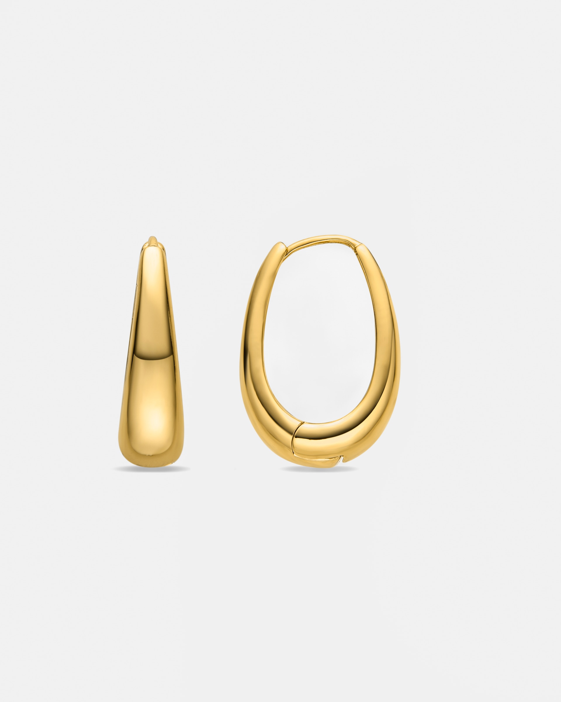 Brincos de Argola Basic Acabados em Ouro Amarelo de 18 Quilates Amarelo-1