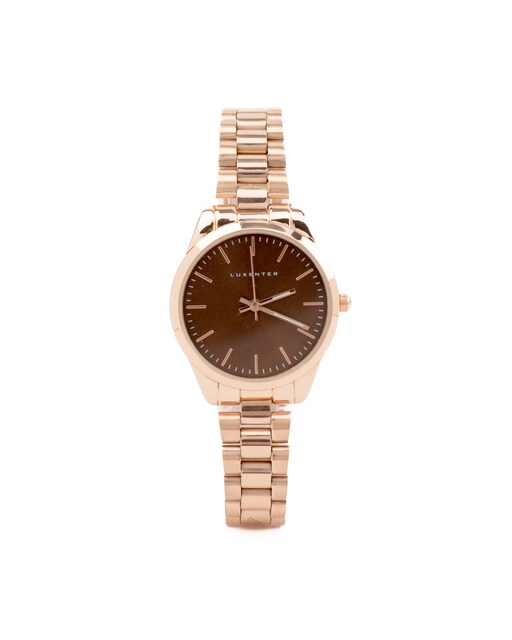 Imagem 0 de Relógio Acabado em Ouro Rosa de 18k com Mostrador Castanho