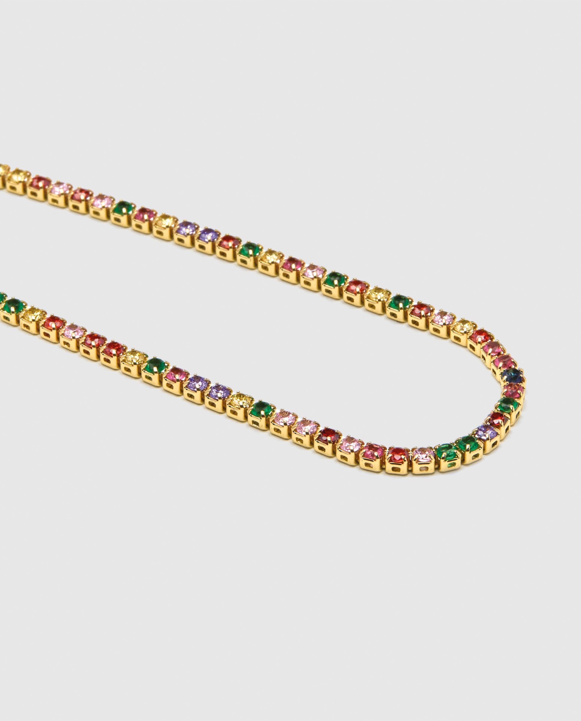 Colar África com Acabamento em Ouro Amarelo de 18 Quilates e Zirconita Multicolor Ouro-4
