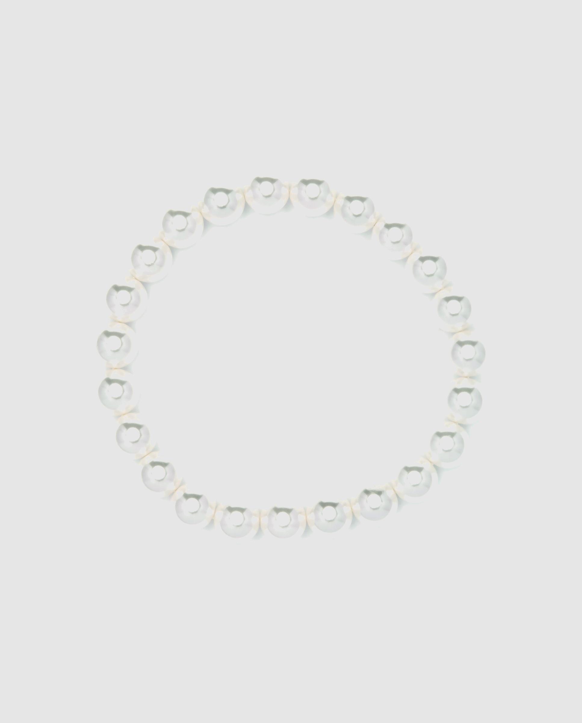 Pulseira de Corrente Essential Acabada em Ouro de 18 Quilates com Pérola Branca Branco-3