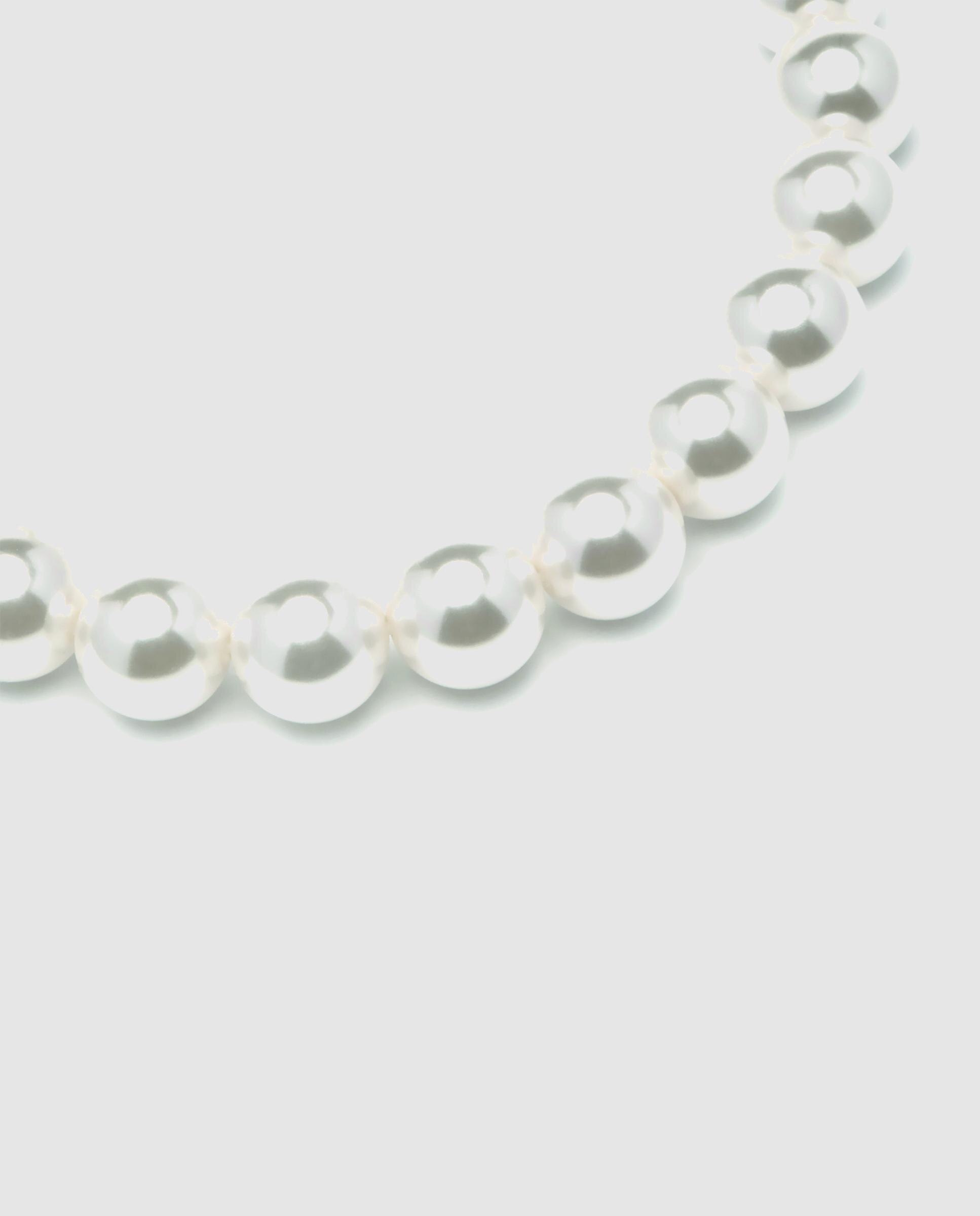 Pulseira de Corrente Essential Acabada em Ouro de 18 Quilates com Pérola Branca Branco-6
