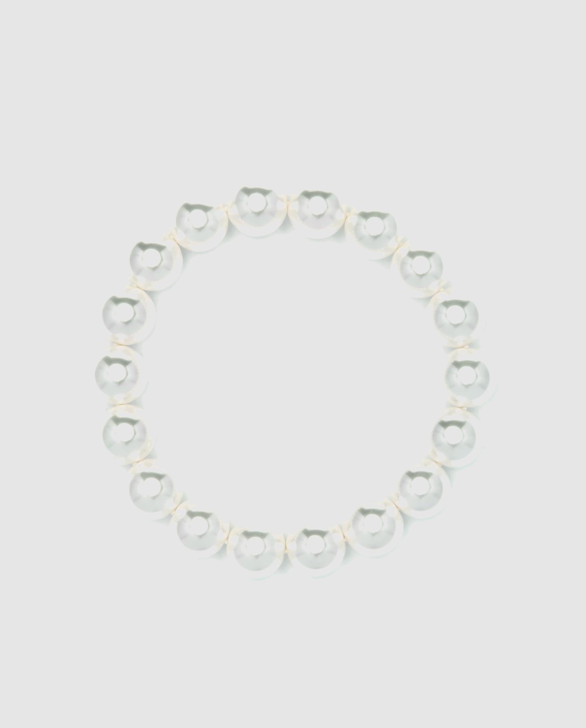 Pulseira de Corrente Essential Acabada em Ouro de 18 Quilates com Pérola Branca Branco-3
