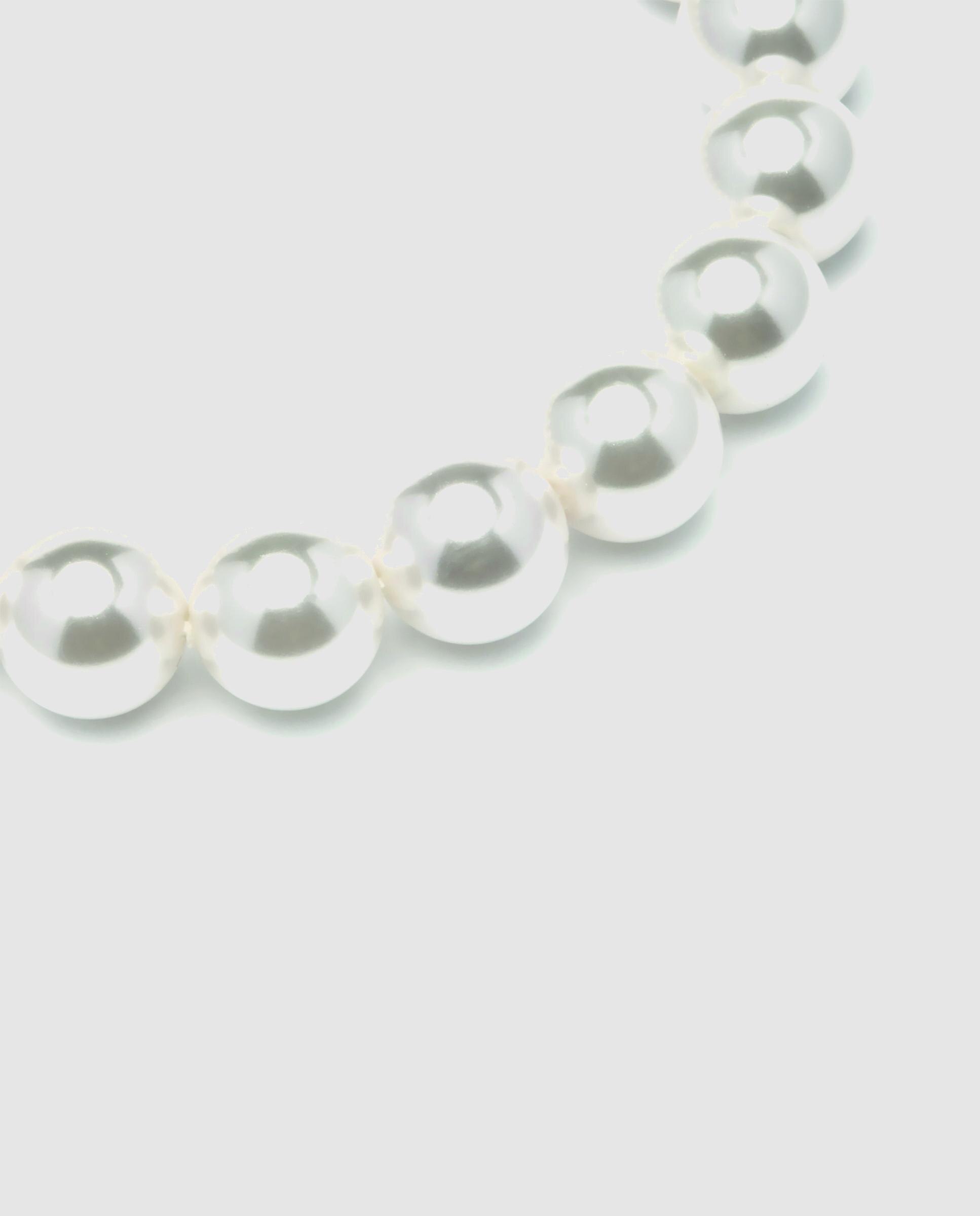 Pulseira de Corrente Essential Acabada em Ouro de 18 Quilates com Pérola Branca Branco-5