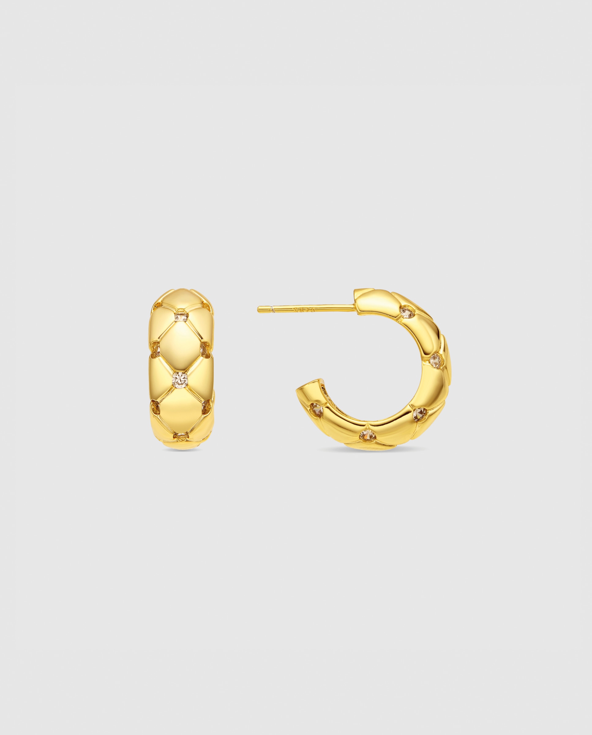 Brincos de Aro Essential África com Acabamentos em Ouro Amarelo de 18 Quilates Ouro-1