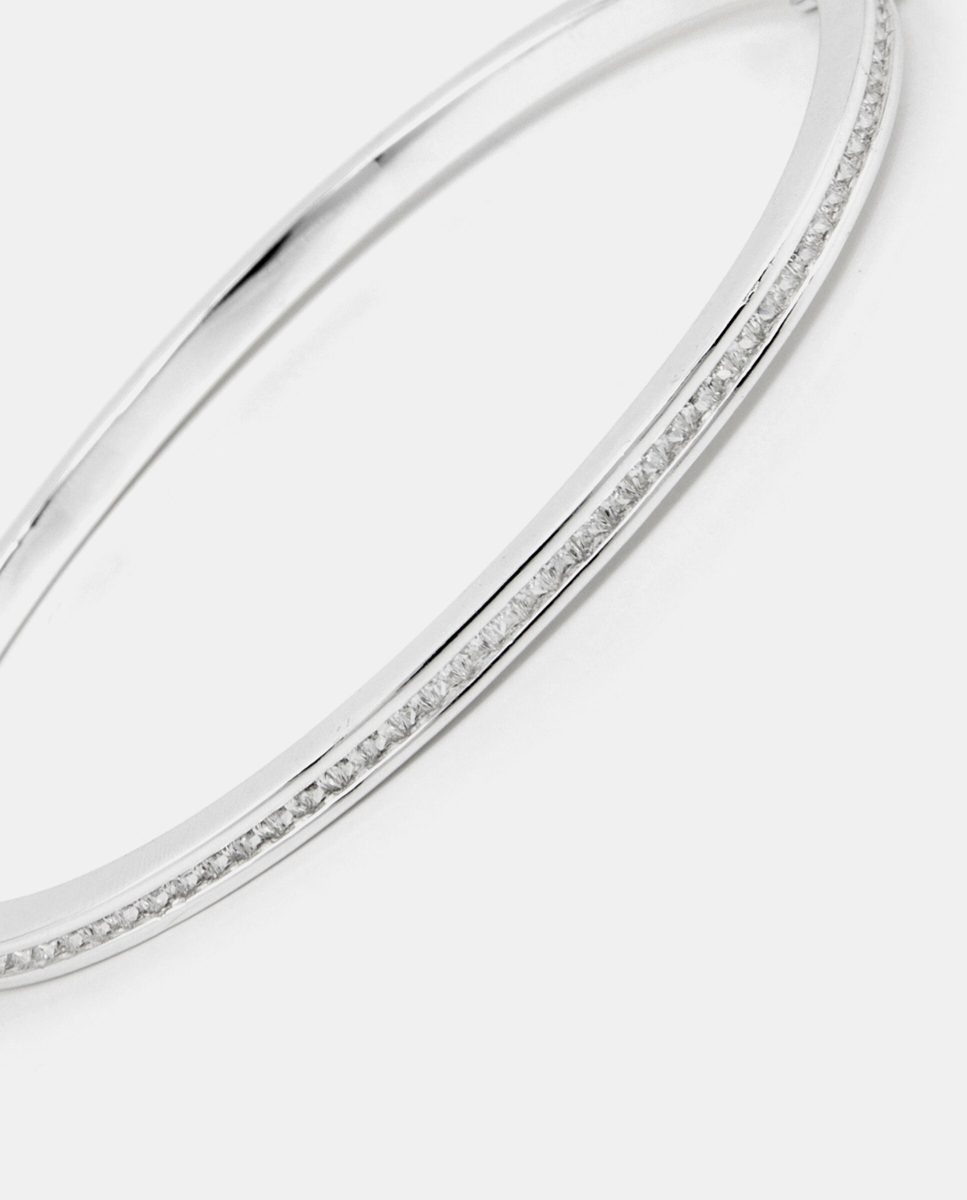 Pulseira Rígida Essential Acabada em Ródio Prata-5