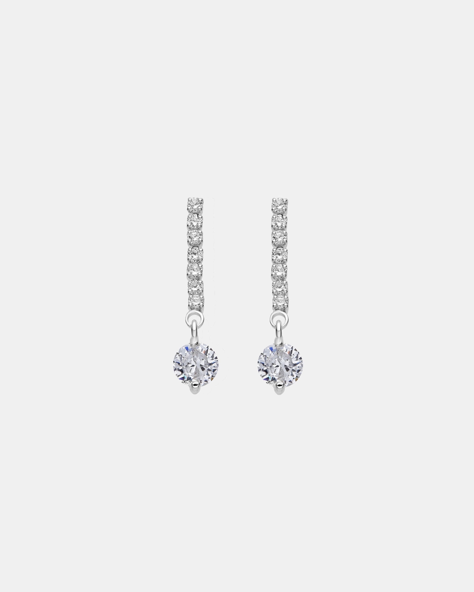 Brincos Essential Acabados em Ródio com Zircônia Brilhante Ouro-1