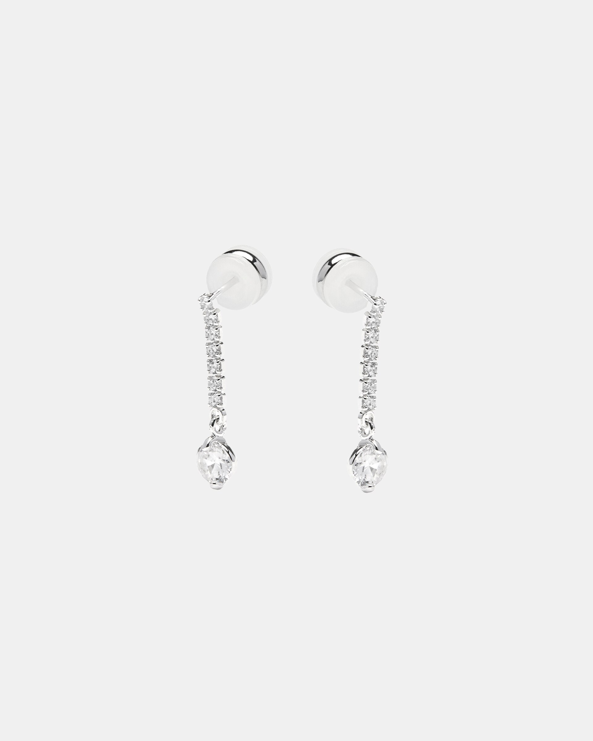 Brincos Essential Acabados em Ródio com Zircônia Brilhante Ouro-3
