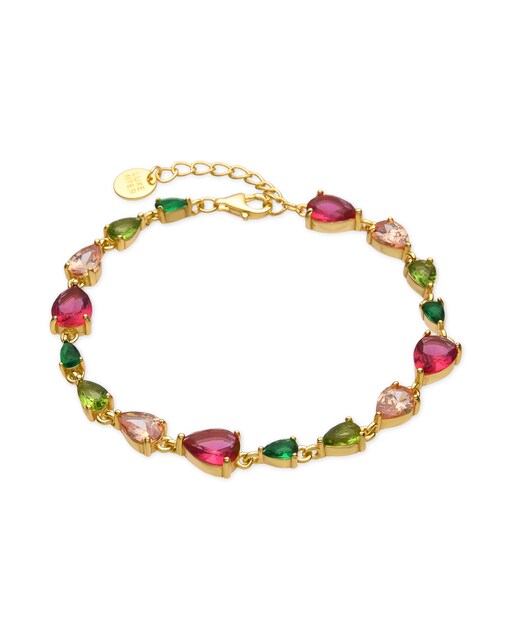 Imagem 0 de Pulseira Atelier Acabada em Ouro de 18k com Zirconita Multicolor