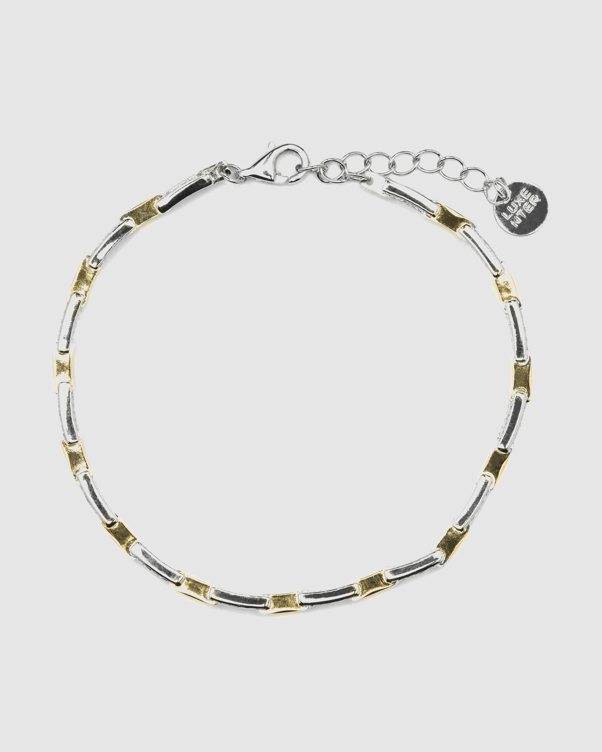 Pulseira de Elos Momentos para Brilhar de Prata de Lei 925 Acabada em Ouro de 18 Quilates com Zirconita Brilhante Crómio / Dourado-3