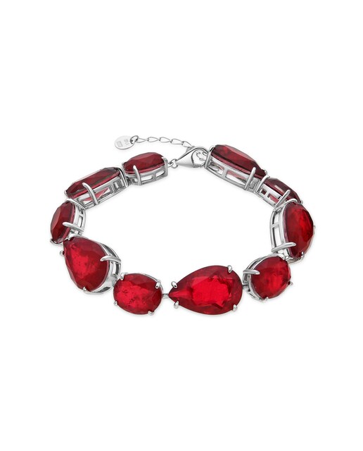 Imagem 0 de Pulseira Atelier Acabada em Ródio com Quartzo Hidrotermal Cereza