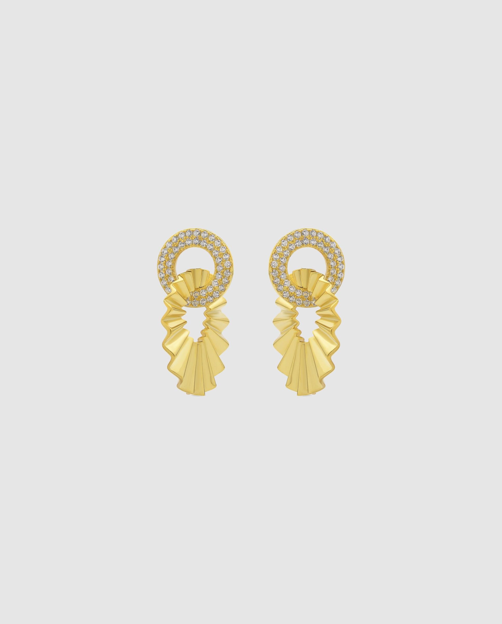 Brincos Momentos para Brilhar de Prata de Lei 925 com Acabamentos em Ouro de 18 Quilates Ouro-1