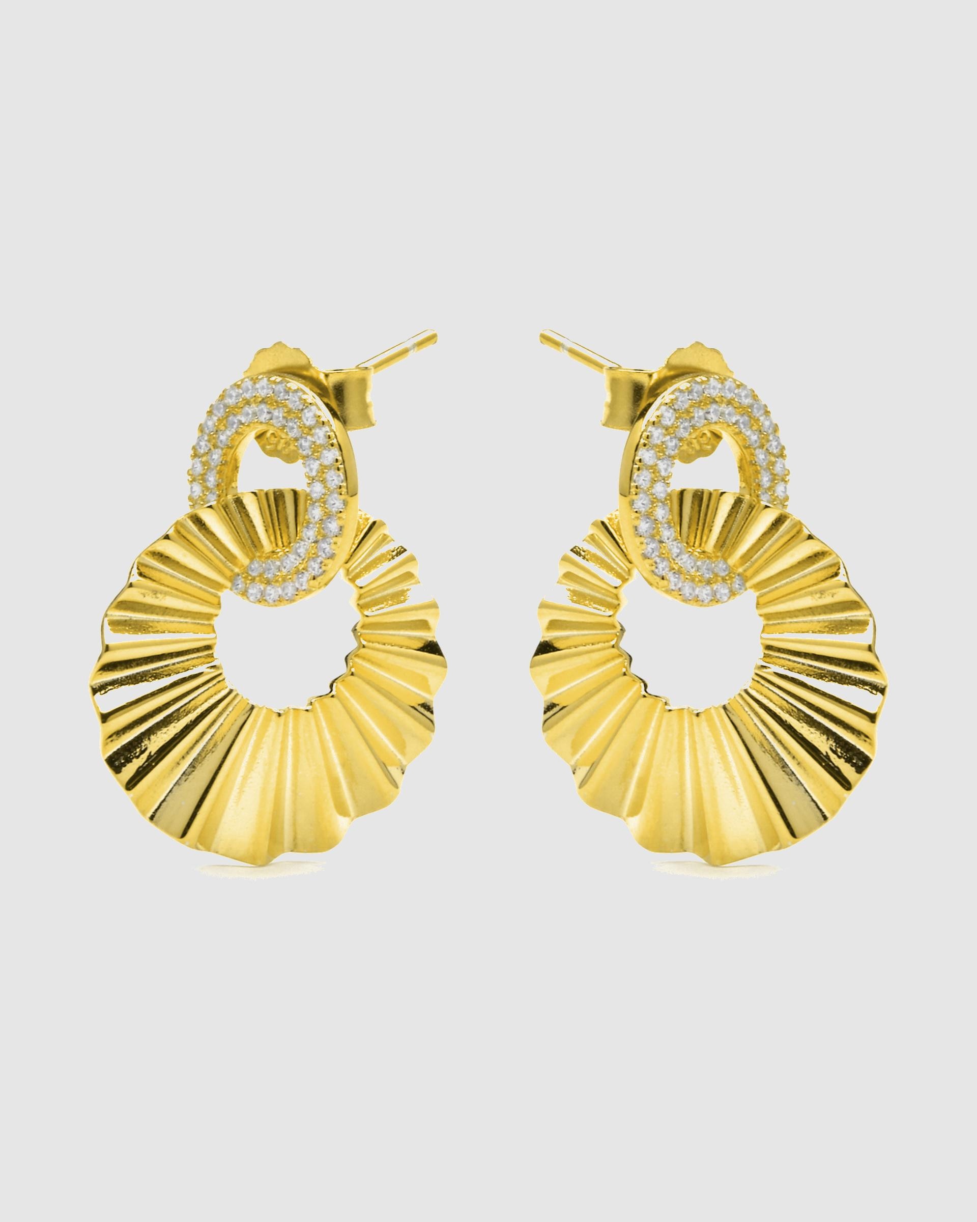 Brincos Momentos para Brilhar de Prata de Lei 925 com Acabamentos em Ouro de 18 Quilates Ouro-3