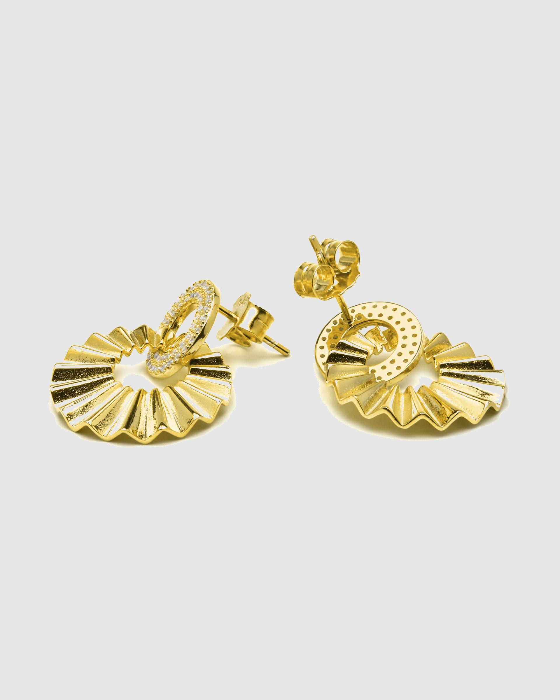 Brincos Momentos para Brilhar de Prata de Lei 925 com Acabamentos em Ouro de 18 Quilates Ouro-5