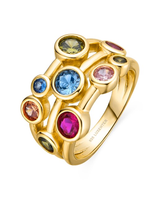 Imagem 0 de Anel Atelier com Acabamento em Ouro de 18k e Zirconita Multicolor