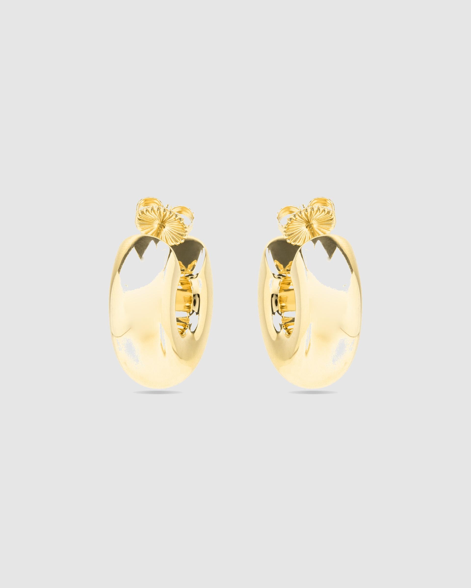 Brincos de Argola Momentos para Brilhar de Prata de Lei 925 com Acabamento em Ouro de 18 Quilates Dourado-4