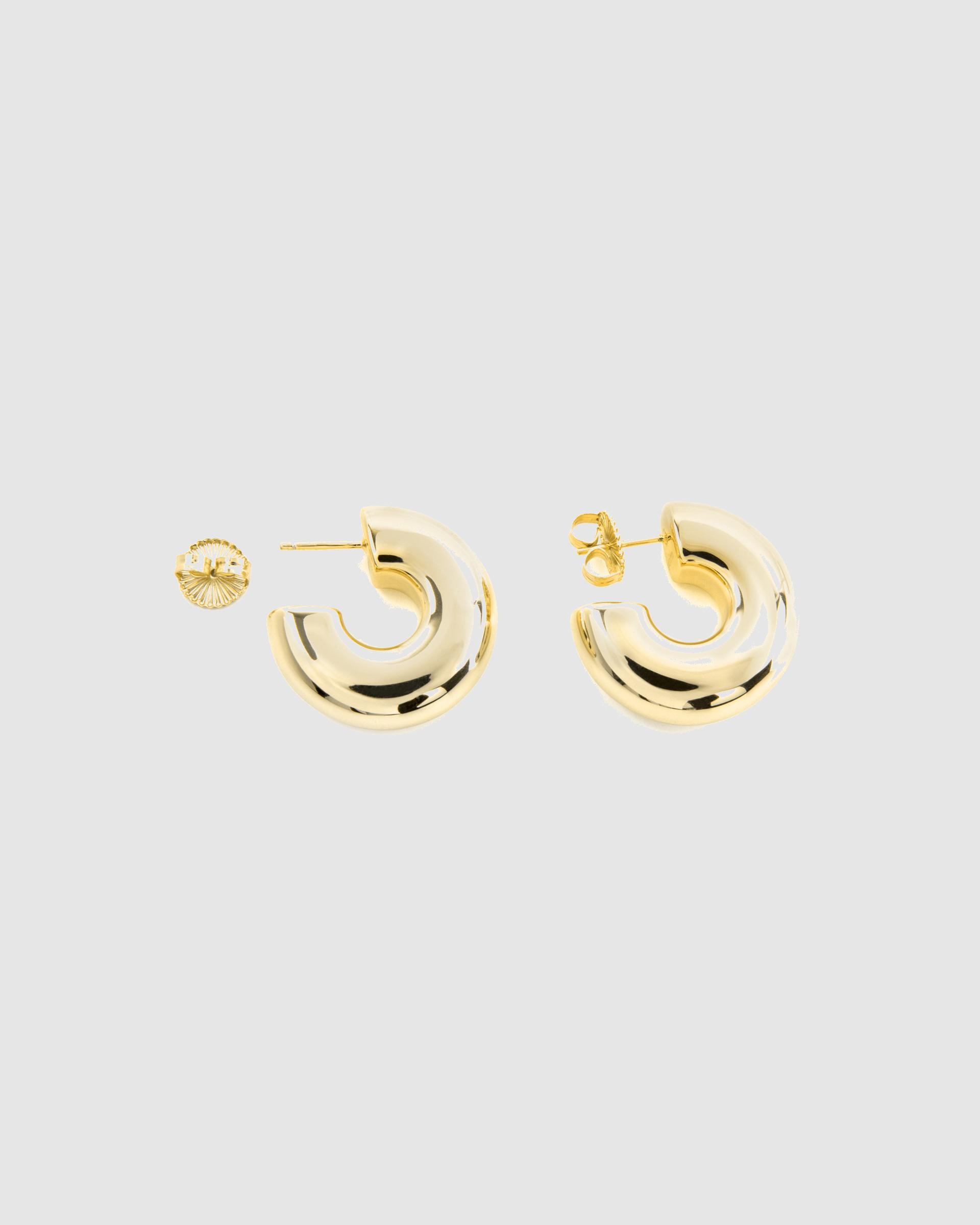 Brincos de Argola Momentos para Brilhar de Prata de Lei 925 com Acabamento em Ouro de 18 Quilates Dourado-6
