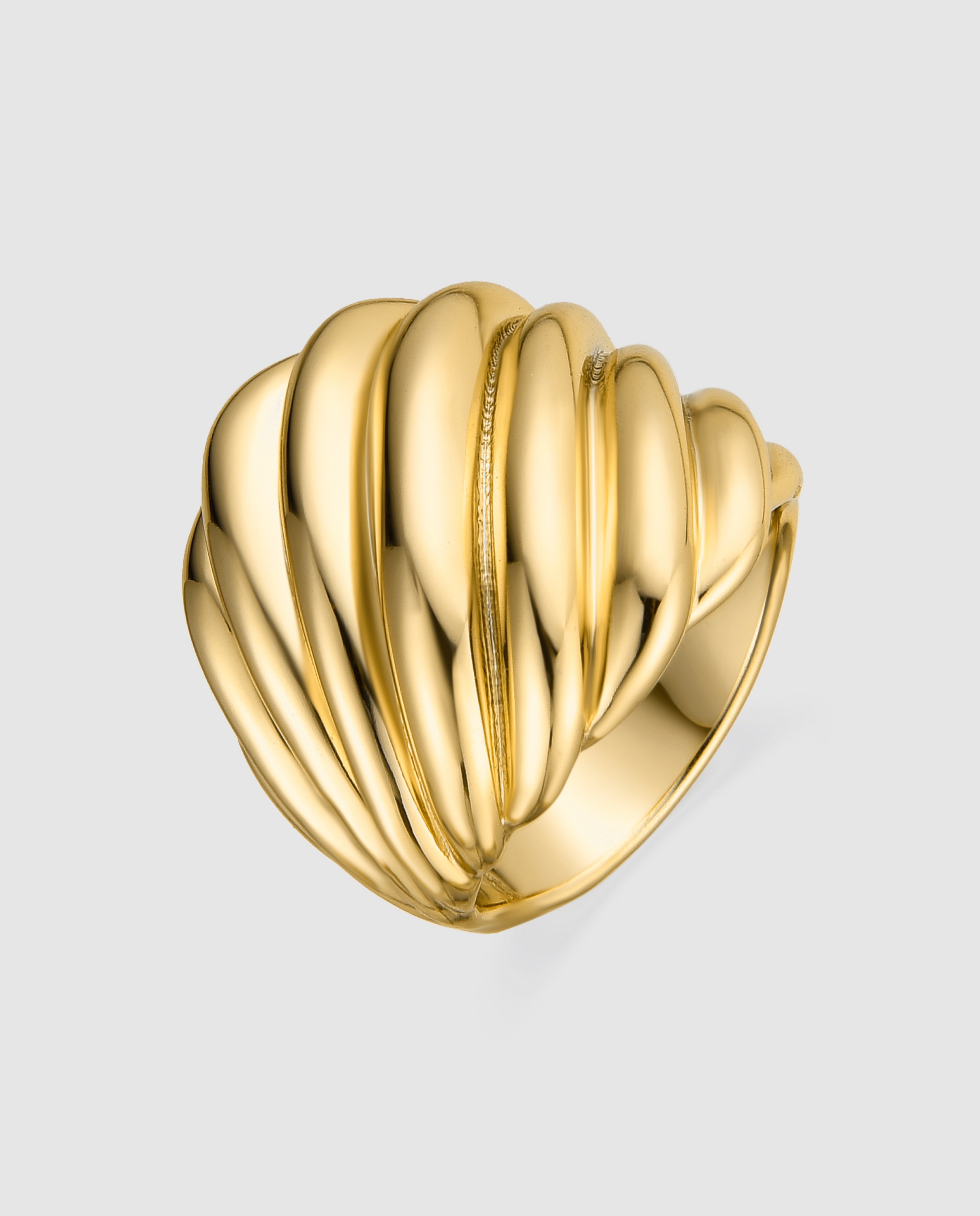 Anel Momentos para Brilhar de Prata de Lei 925 com Acabamento em Ouro de 18 Quilates Dourado-1