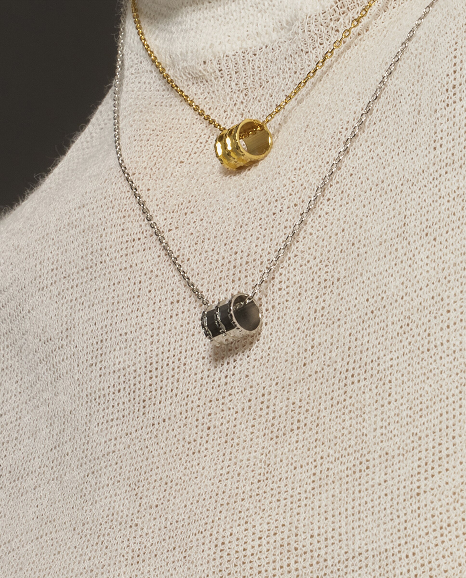 Colar Momentos para Brilhar de Prata de Lei 925 com Acabamento em Ródio e Zirconita Brilhante Ouro / Prata-4