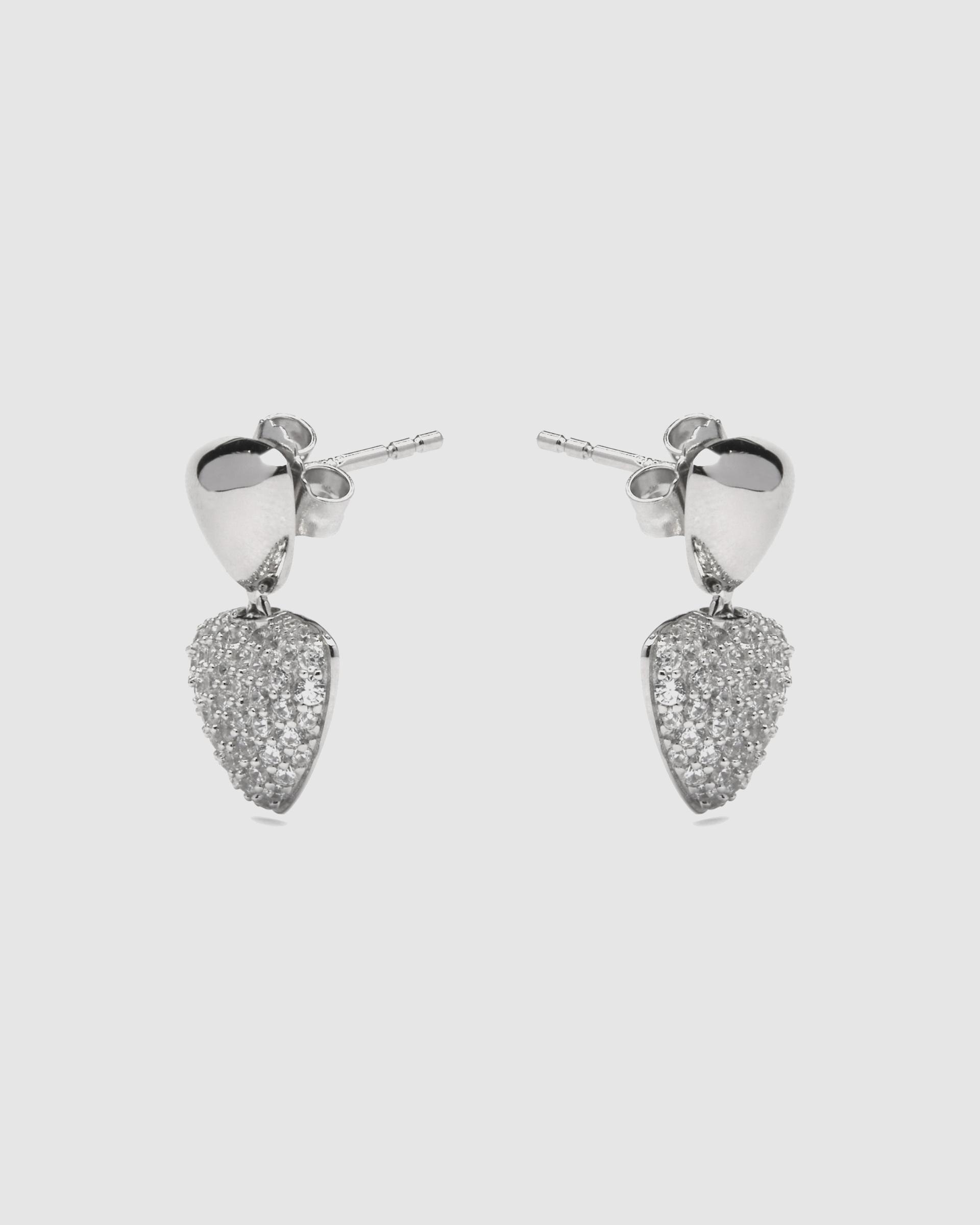 Brincos Momentos para Brilhar de Prata de Lei 925 com Acabamentos em Ródio e Zirconita Brilhante Prata brilhante / Transparente-3