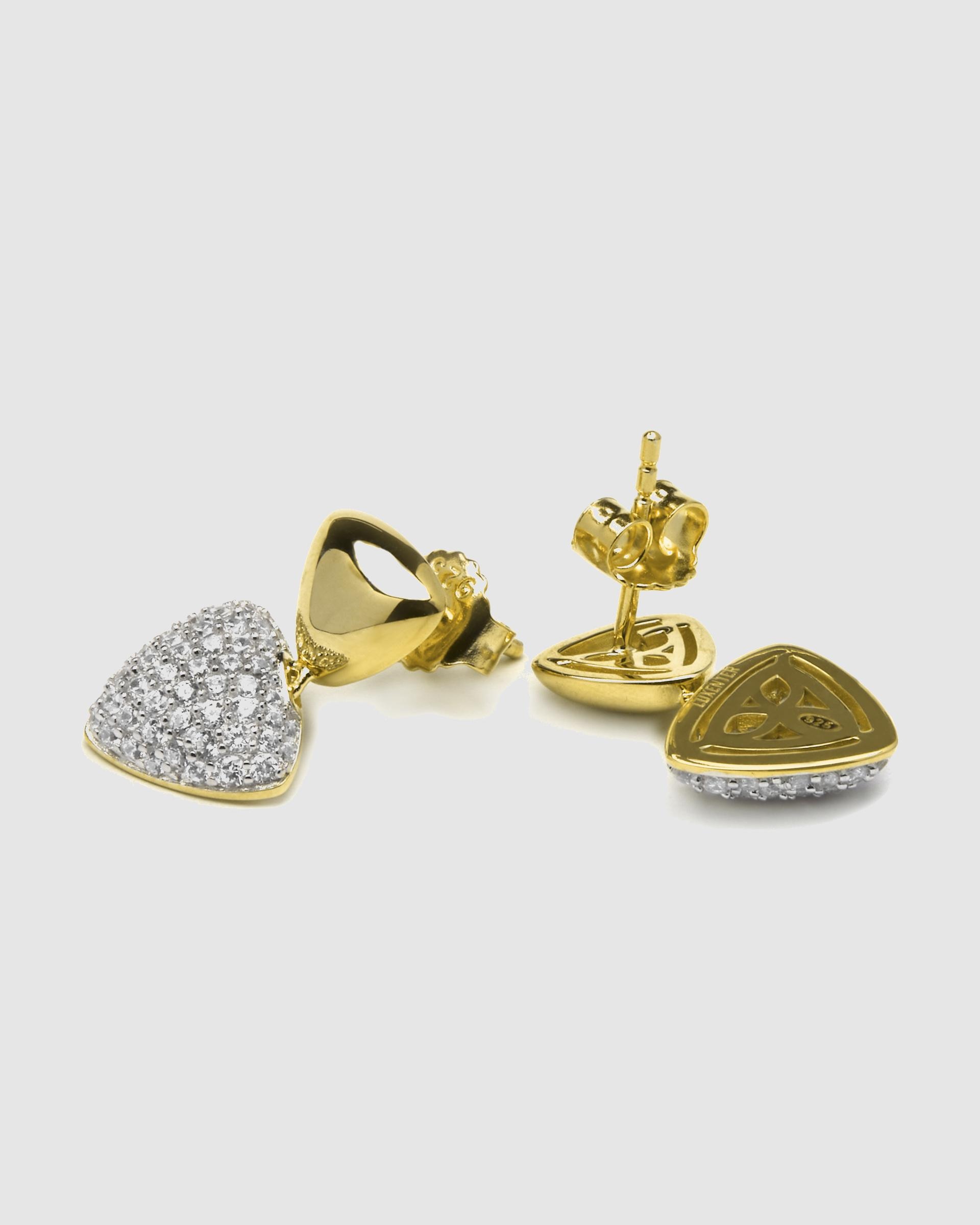 Brincos Momentos para Brilhar de Prata de Lei 925 com Acabamentos em Ouro de 18 Quilates e Zirconita Brilhante Ouro / Prata-6