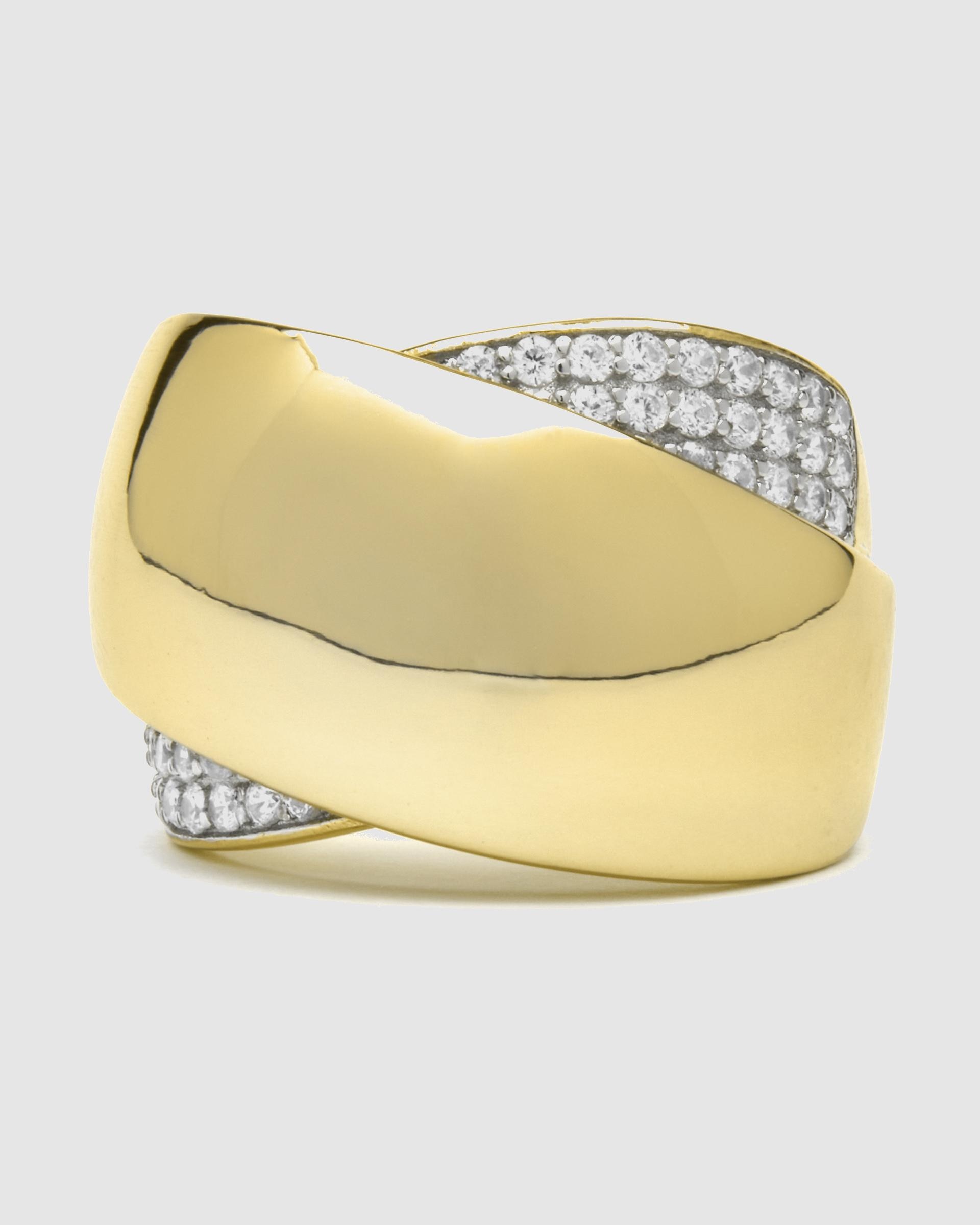 Anel Momentos para Brilhar de Prata de Lei 925 com Acabamento em Ouro de 18 Quilates e Zirconita Brilhante Ouro / Prata-5