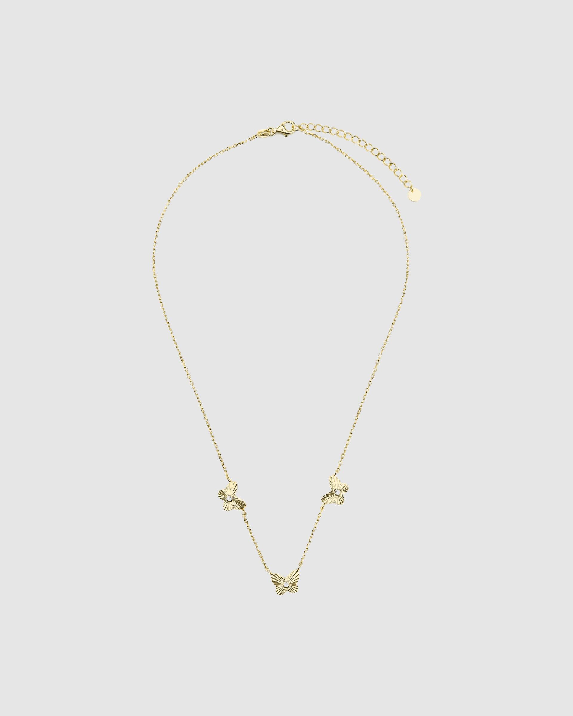 Colar Trendy de Prata de Lei 925 com Acabamento em Ouro de 18 Quilates e Zircónios Brilhantes Ouro-3