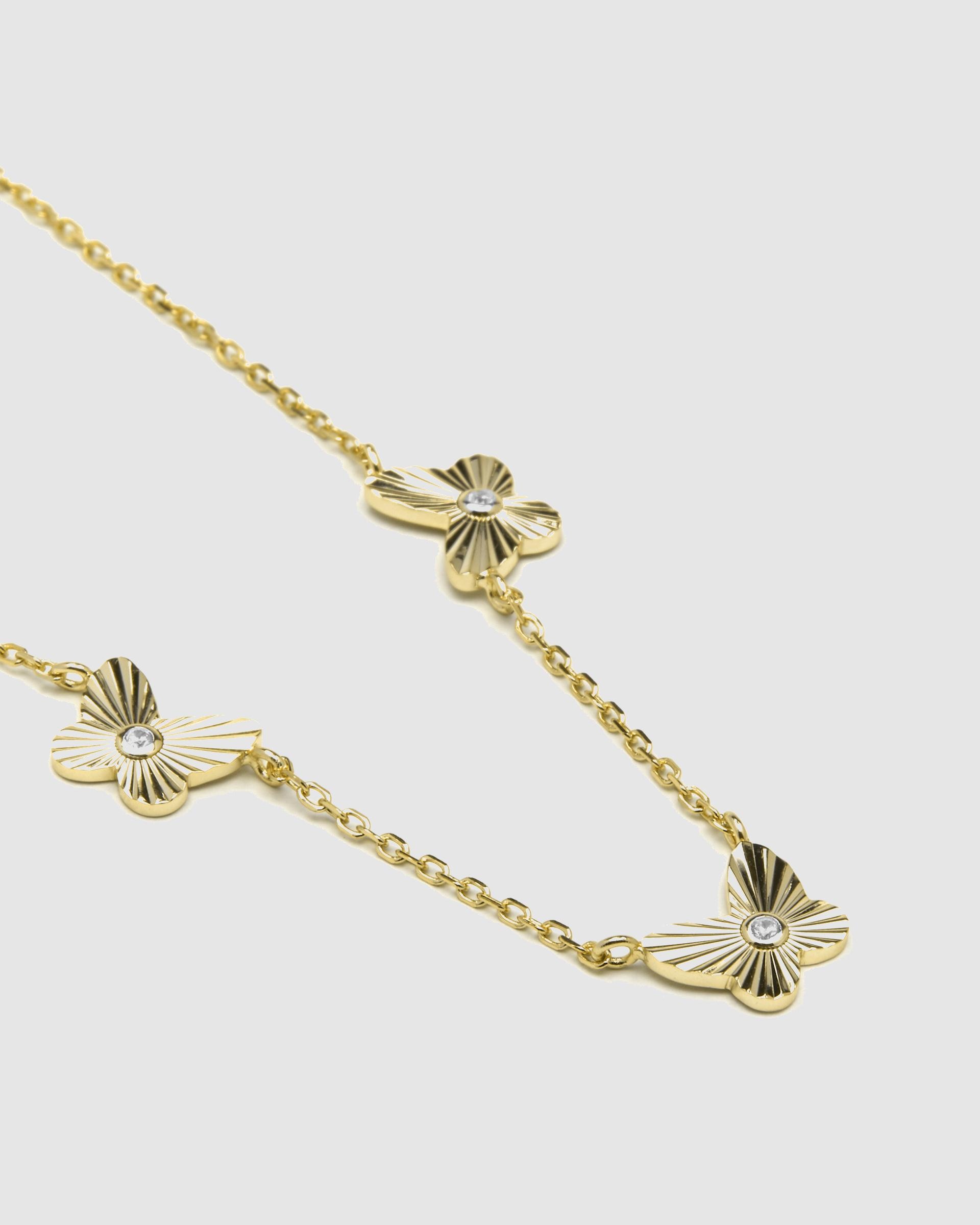 Colar Trendy de Prata de Lei 925 com Acabamento em Ouro de 18 Quilates e Zircónios Brilhantes Ouro-6