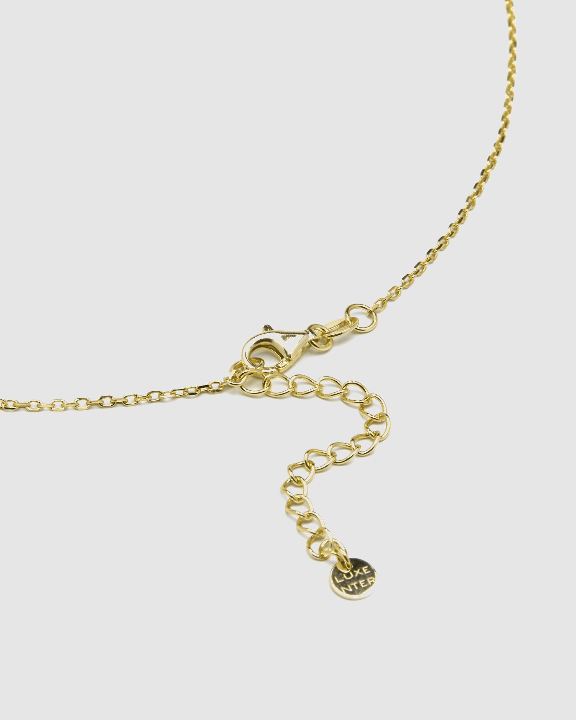 Colar Trendy de Prata de Lei 925 com Acabamento em Ouro de 18 Quilates e Zircónios Brilhantes Ouro-7
