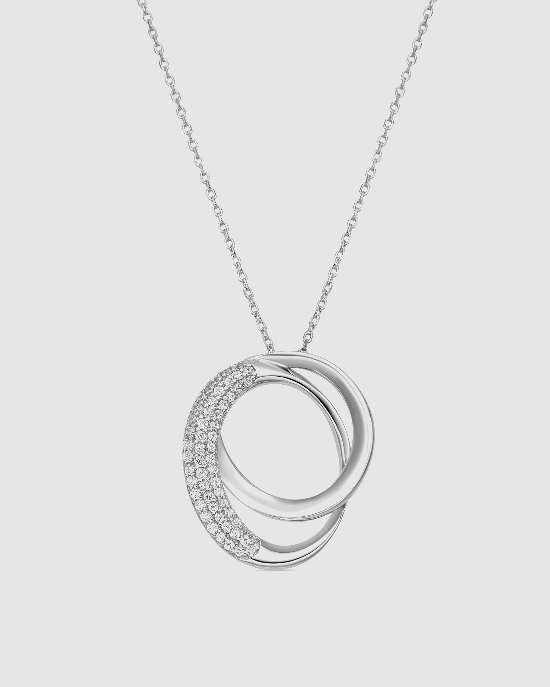 Colar Momentos para Brilhar de Prata de Lei 925 com Acabamento em Ródio e Zirconita Brilhante Prata-1