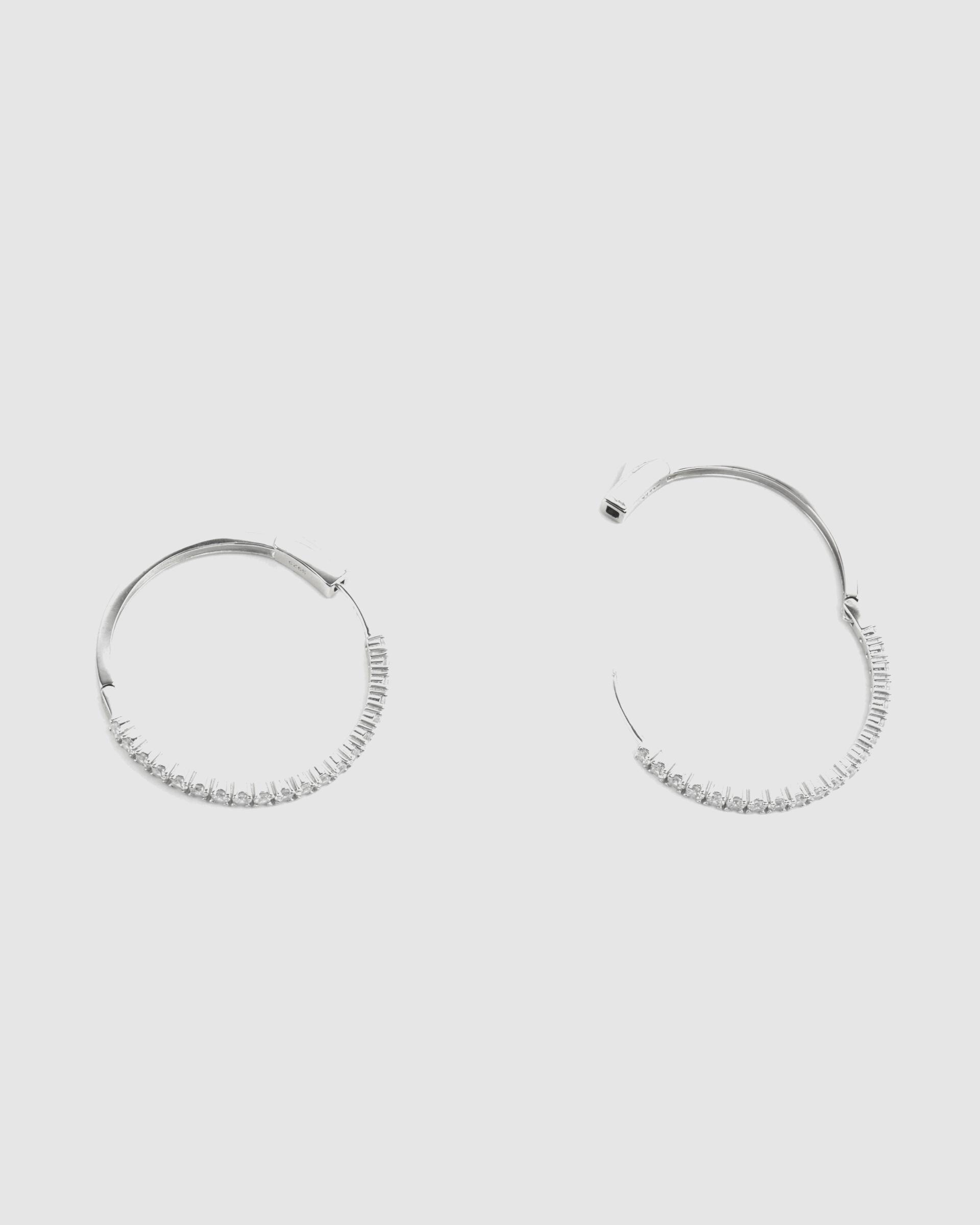 Brincos de Aro Momentos para Brilhar de Prata de Lei 925 Acabados em Ródio com Zircónias Prata brilhante / Transparente-6