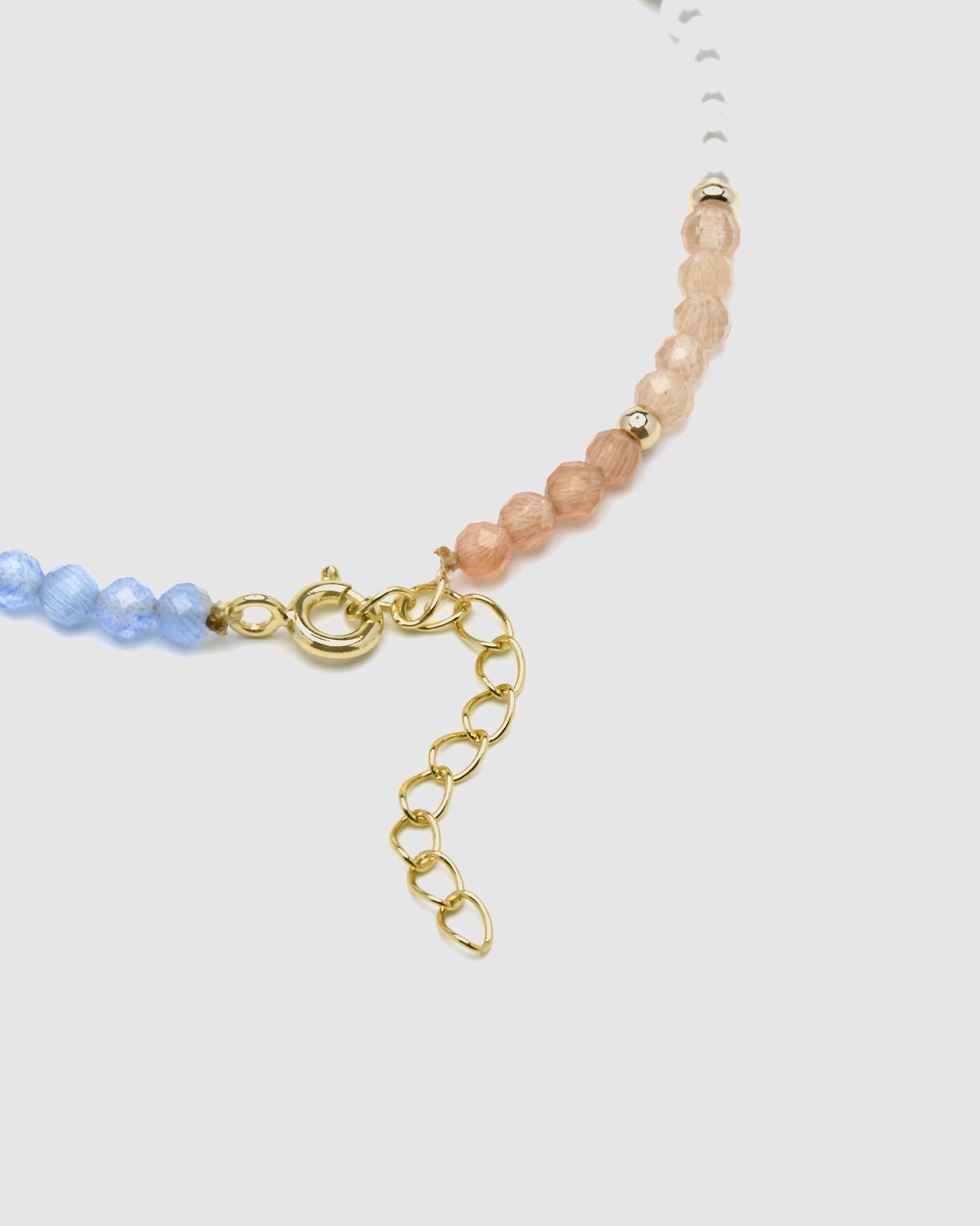 Pulseira Pide Un Deseo de Prata de Lei 925 Acabada em Ouro de 18 Quilates com Zirconita Multicolor Ouro-6