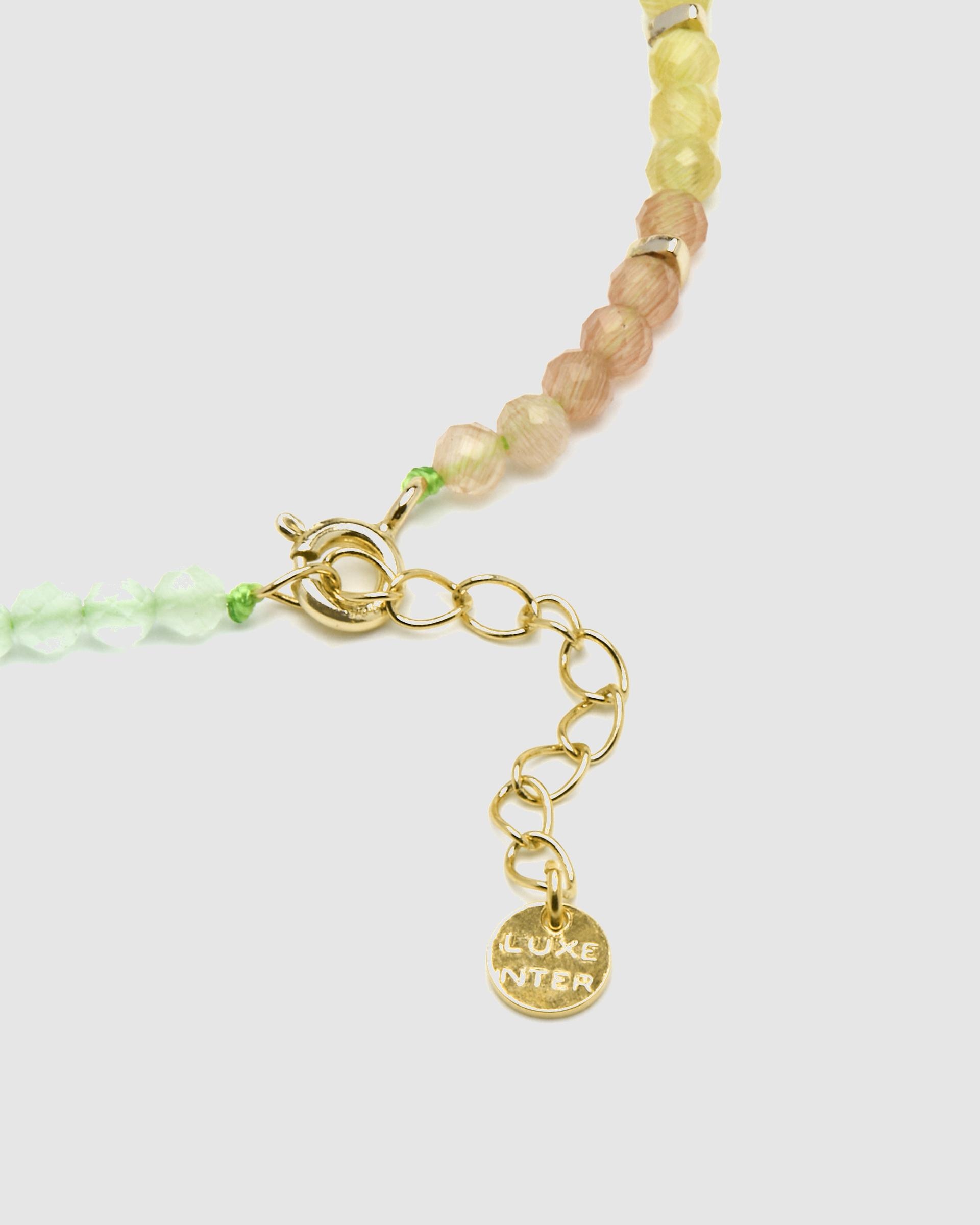 Pulseira Pide Un Deseo de Prata de Lei 925 Acabada em Ouro de 18 Quilates com Zirconita Multicolor Multicolor-7