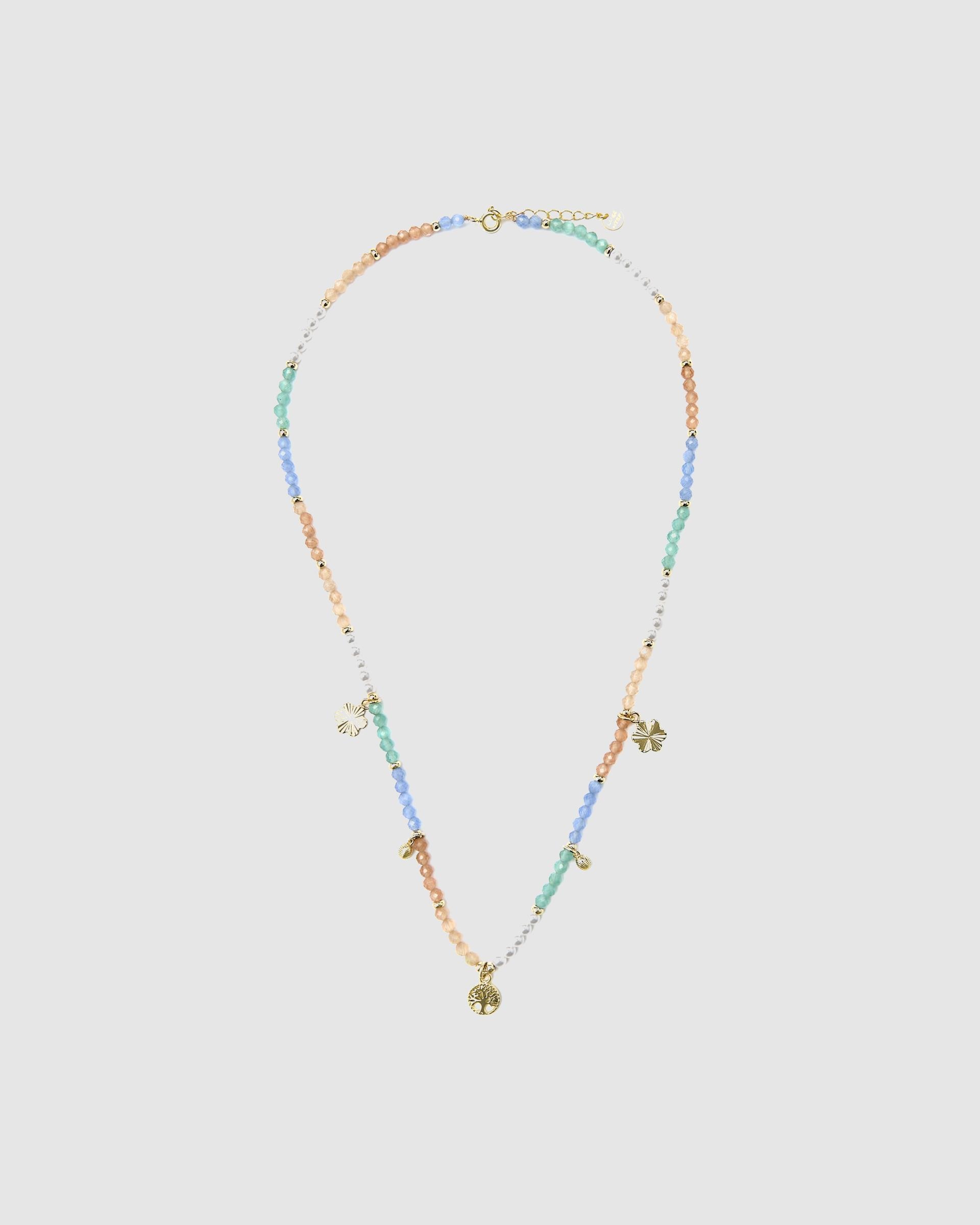 Colar Pide Un Desejo de Prata de Lei 925 com Acabamento em Ouro de 18 Quilates e Zirconita Multicolor Ouro-3